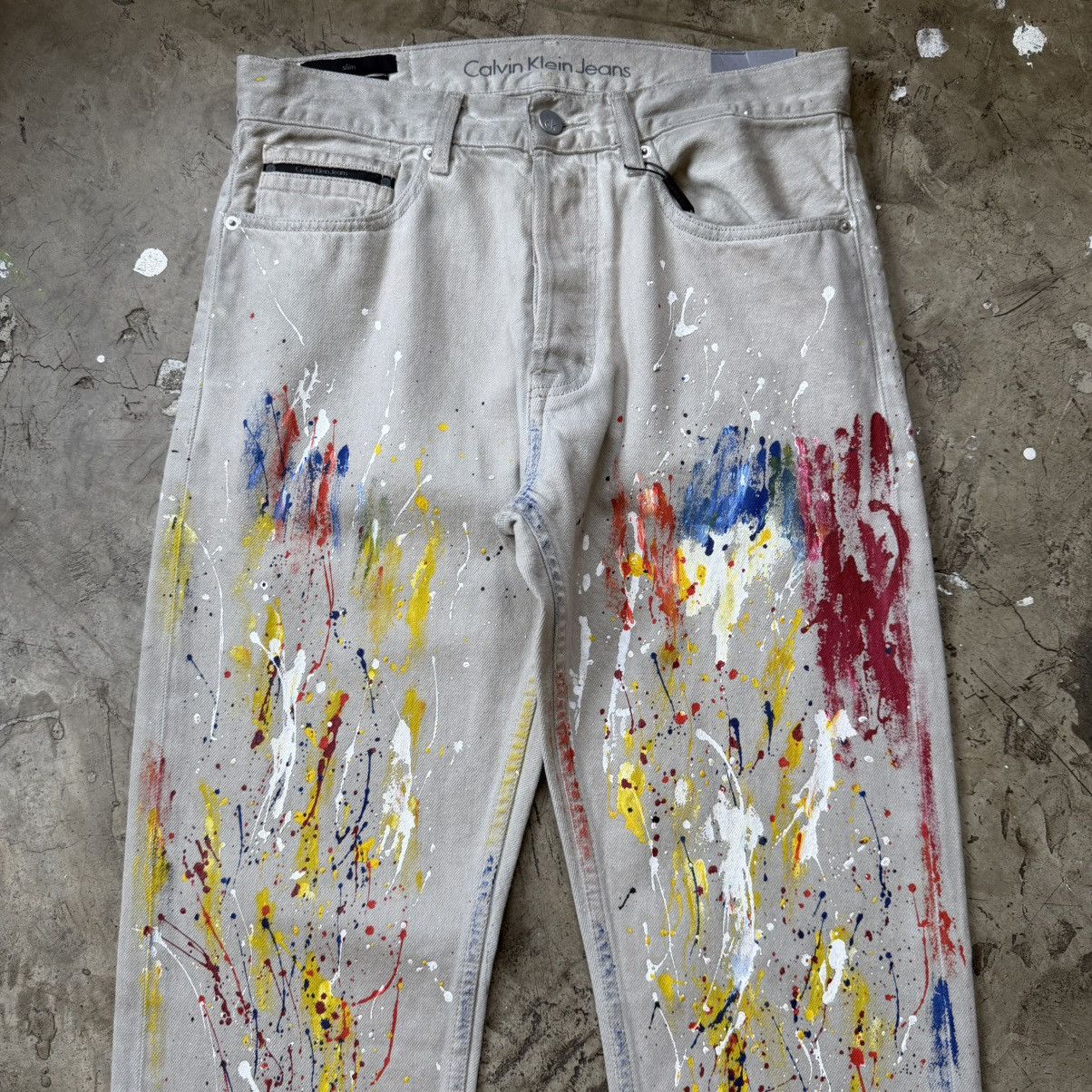 Calvin Klein Calvin Klein - Raf Simons - Paint Splatter Jeans Size US 30 / EU 46 - 3 Thumbnail
