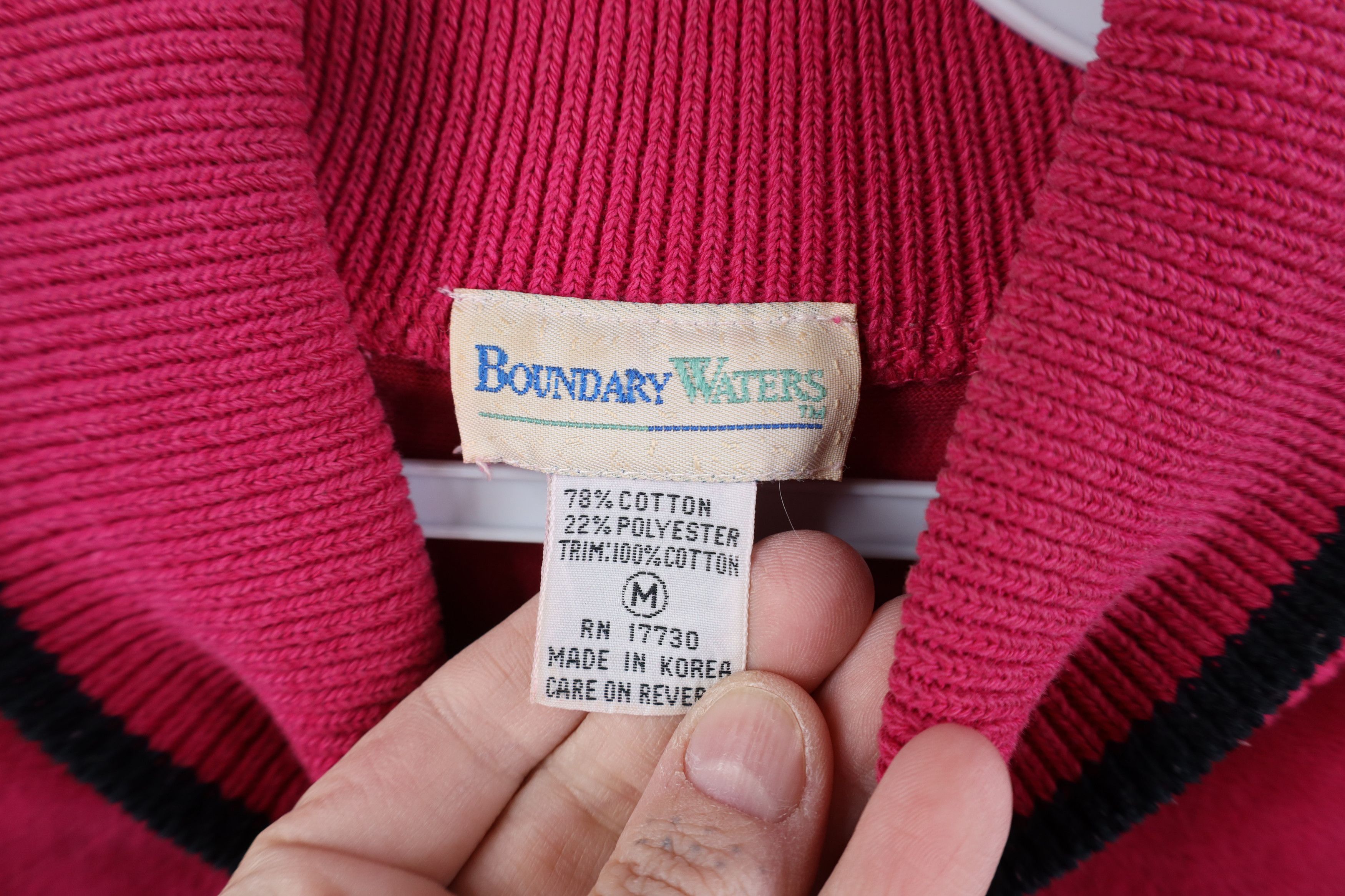Vintage Vintage 90s Streetwear Blank Velour Turtleneck Sweater Pink Size M / US 6-8 / IT 42-44 - 8 Thumbnail