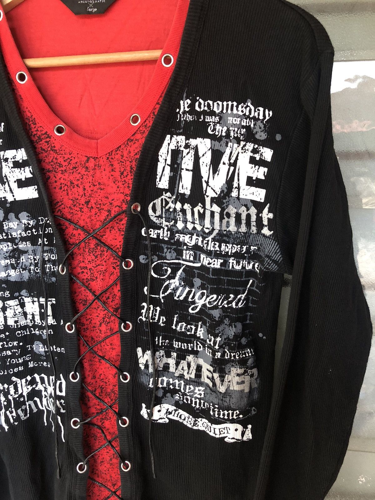 Japanese Brand Vintage Japanese Brand Punk Design Shirt Tee Size US L / EU 52-54 / 3 - 6 Thumbnail
