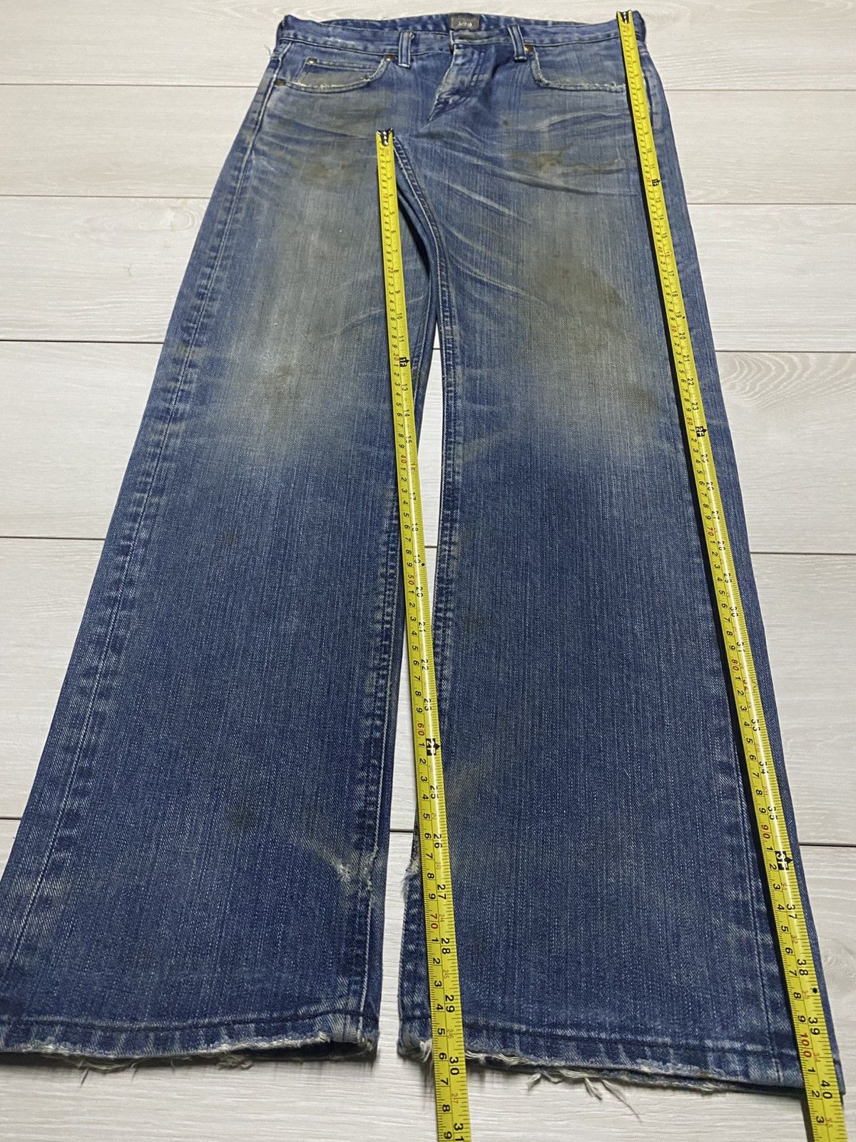 Lee × Number (N)ine Lee Riders Sanforized Dirty Wash Distressed Loose Jeans Size US 30 / EU 46 - 16 Thumbnail