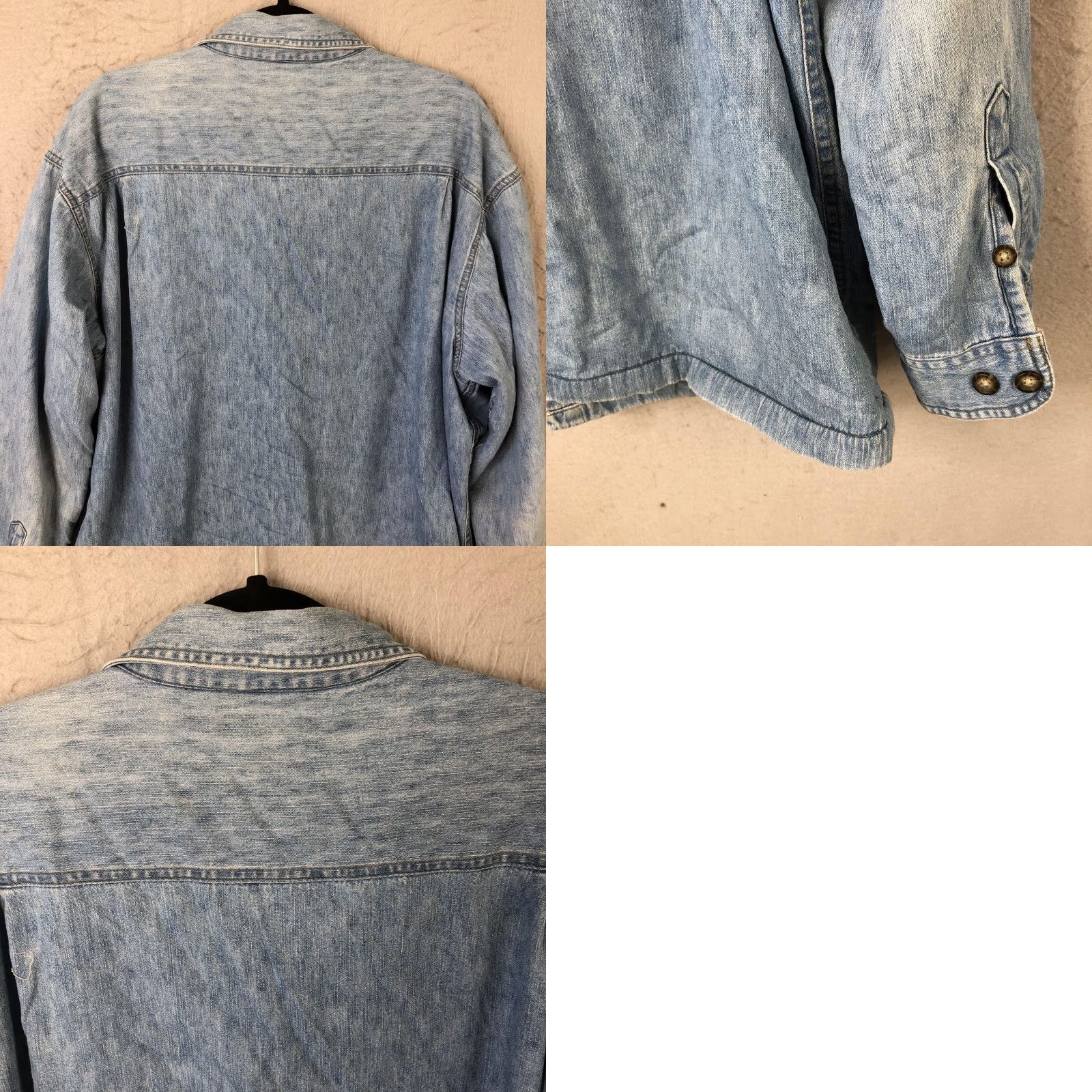 Vintage St. John's Bay Jacket Mens XL Blue Denim Fleece Lined Shacket Workwear Grunge Size US XL / EU 56 / 4 - 11 Thumbnail