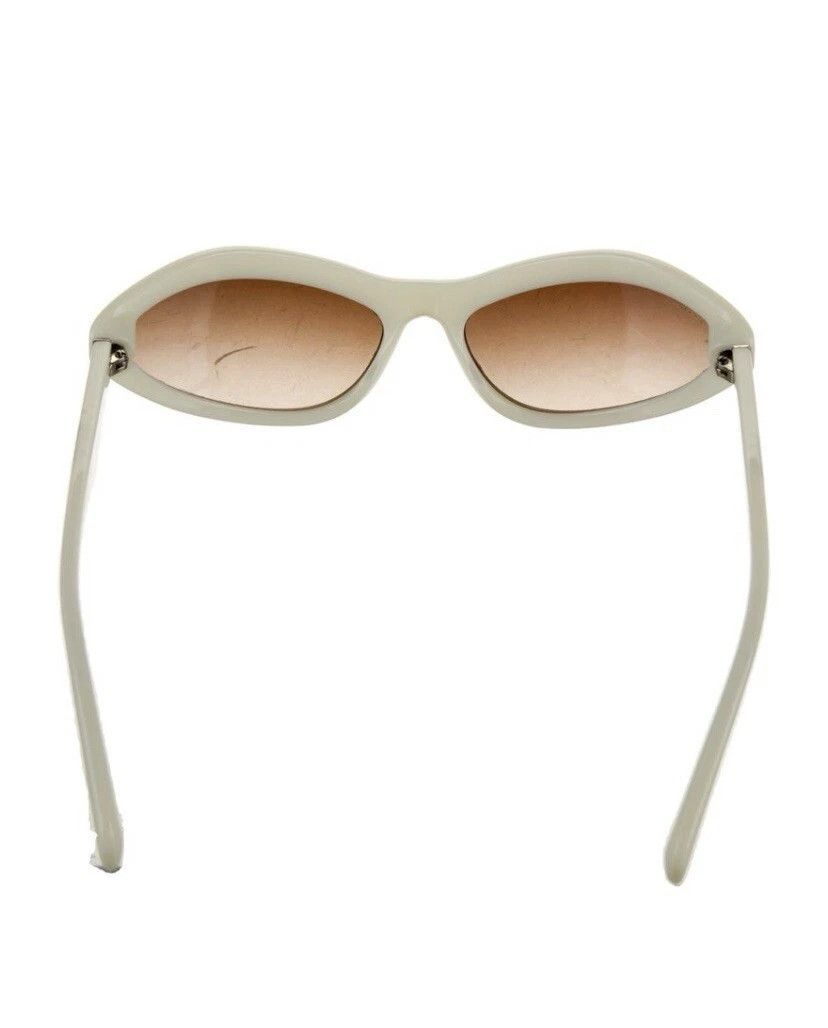 Prada Prada White Vintage Y2K Sunglasses Cat Eye / Bug Eye Shape Size ONE SIZE - 5 Thumbnail