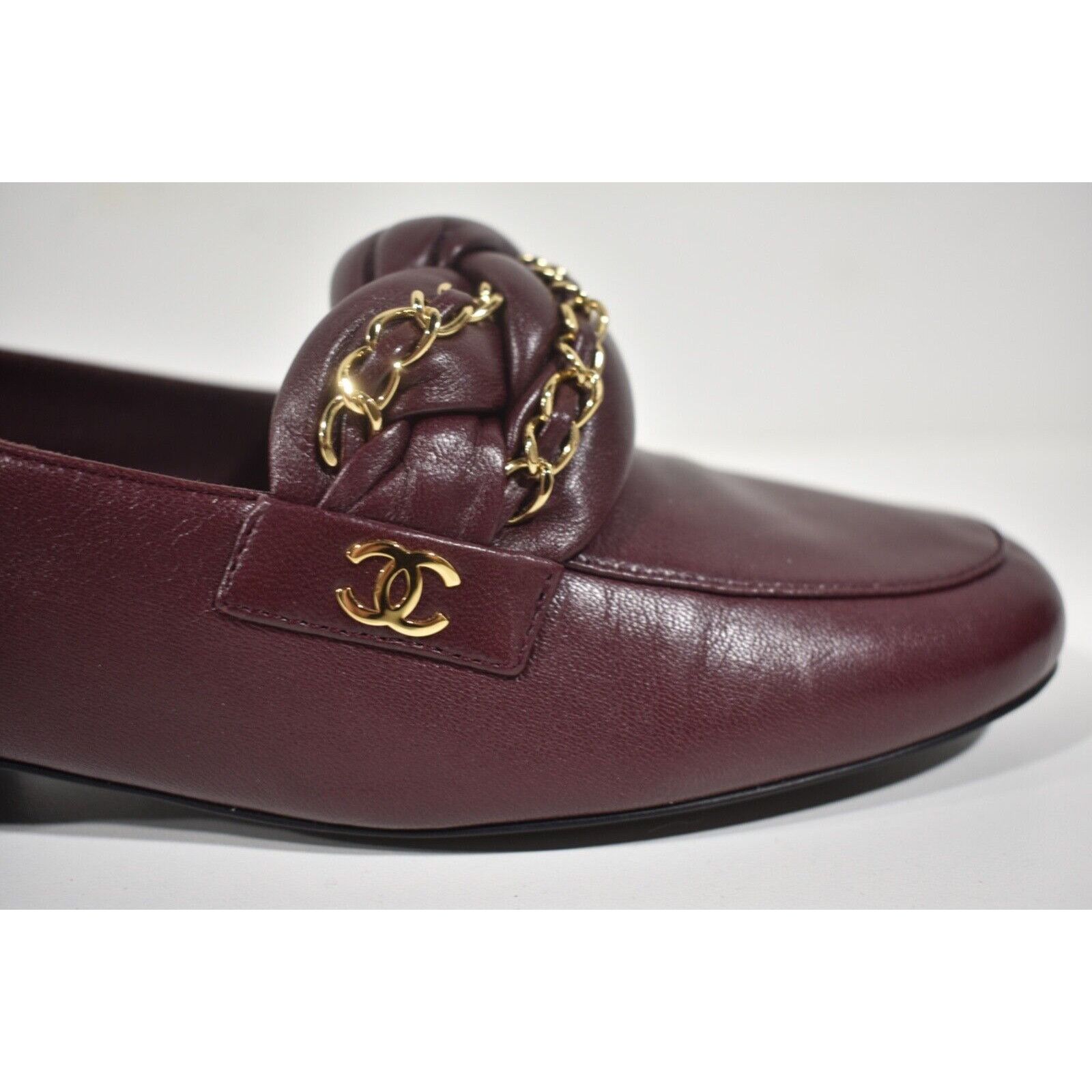 Chanel 17A Braided CC Logo Gold Chain Slide Loafer Moccasin Flat 37 Size US 7 / IT 37 - 3 Thumbnail