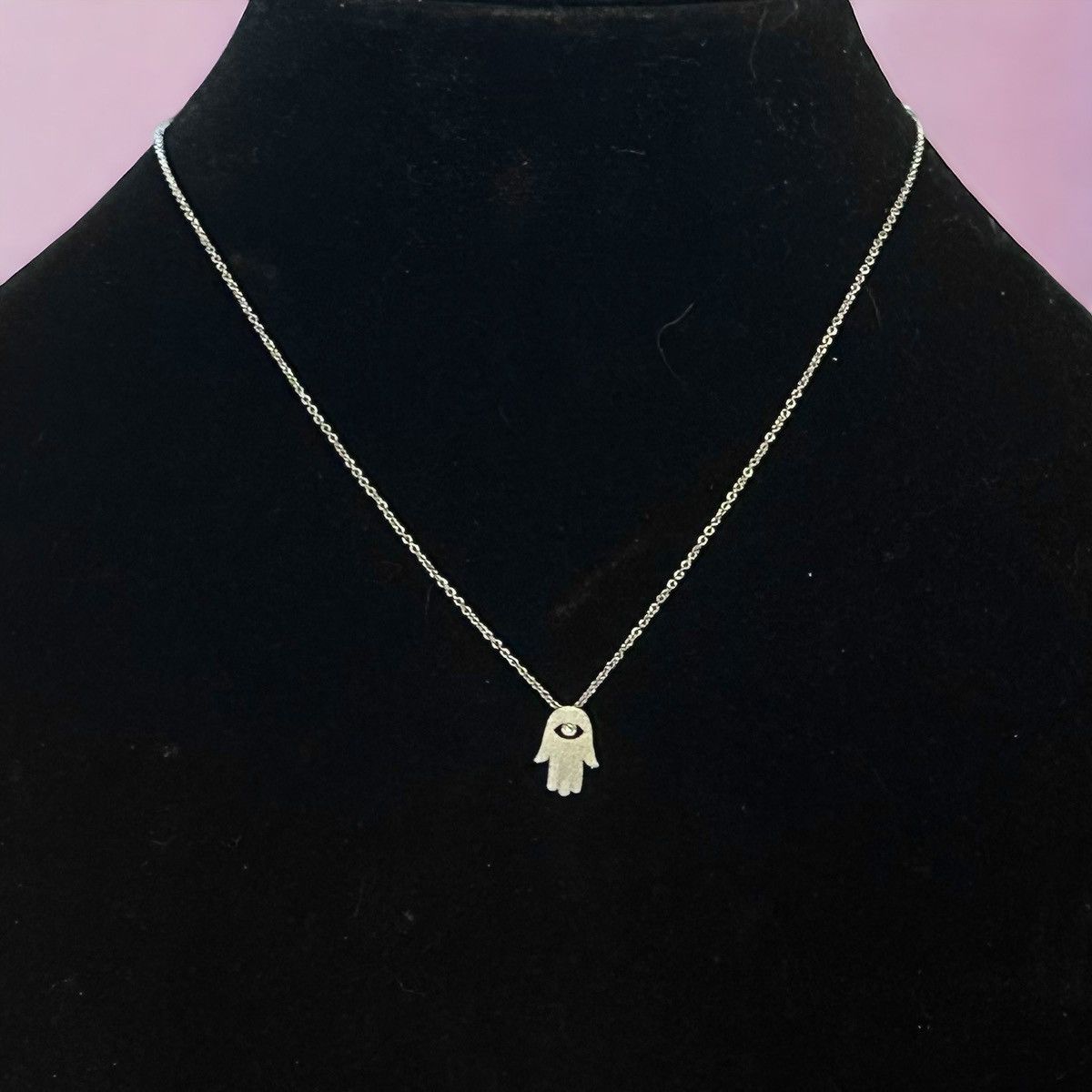 Other Silver tone Hamsa hand pendant necklace Size ONE SIZE - 1 Thumbnail