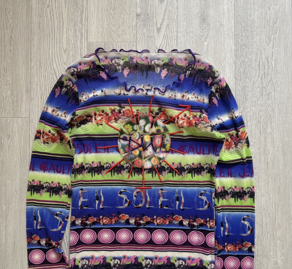 Jean Paul Gaultier × Vintage Archive Jean Paul Gaultier Soleil Printed Mesh Top Size S / US 4 / IT 40 - 2 Thumbnail