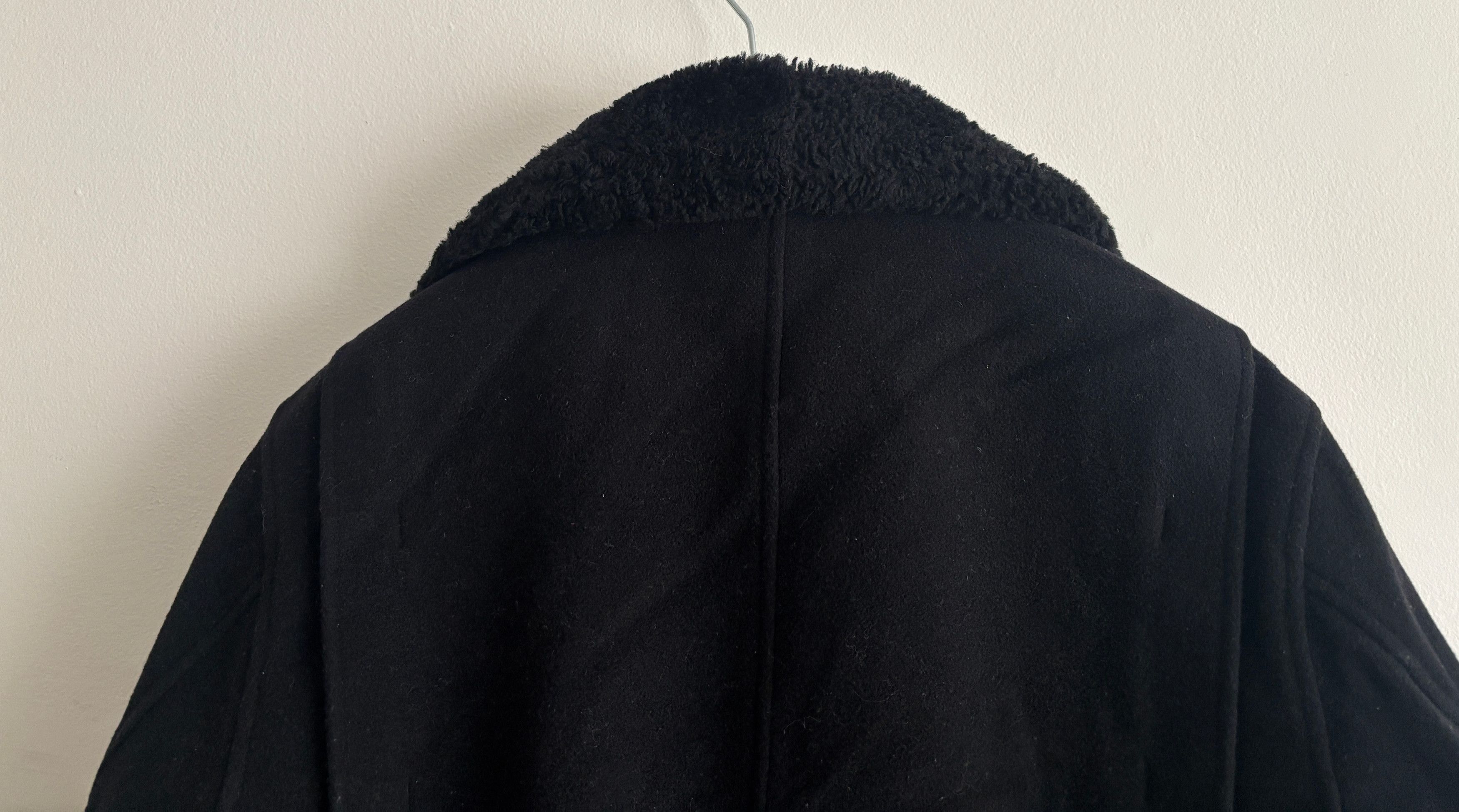 Belstaff Black Wool Trail Jacket / Pea Coat Shearling Collar Size US M / EU 48-50 / 2 - 21 Thumbnail
