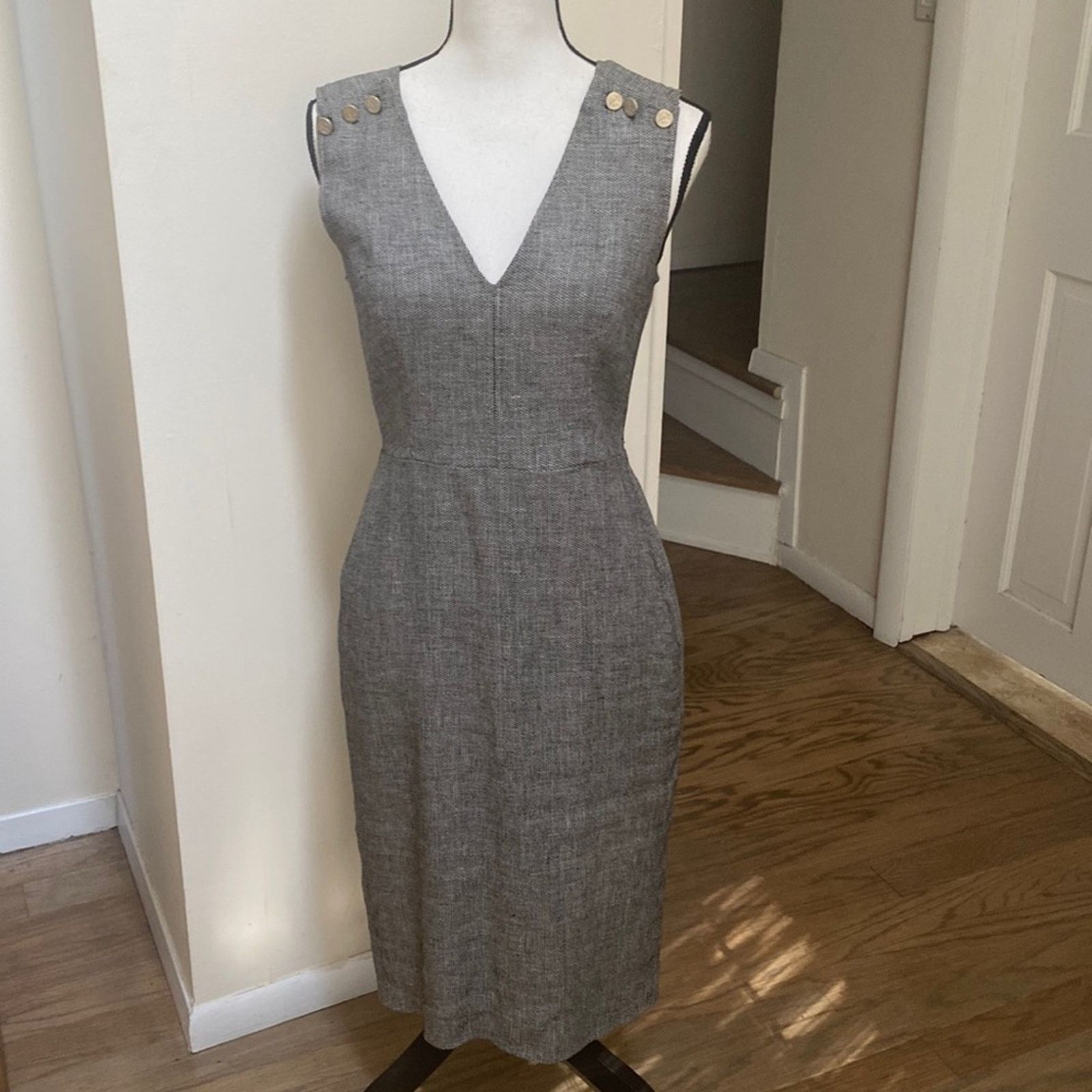 Max Mara Max Mara Cotton Linen Blend Sheath Dress Size S / US 4 / IT 40 - 1 Thumbnail