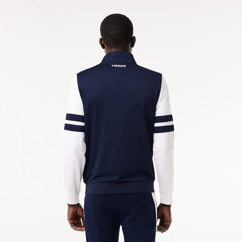 Lacoste o1s22i1n1124 Contrasting Sleeves Full Zip Sweatshirt Size US XXL / EU 58 / 5 - 3 Thumbnail