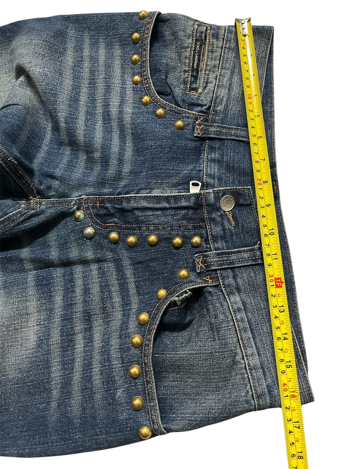 Dolce & Gabbana Dolce & Gabbana Denime Studded Design Size US 32 / EU 48 - 4 Thumbnail