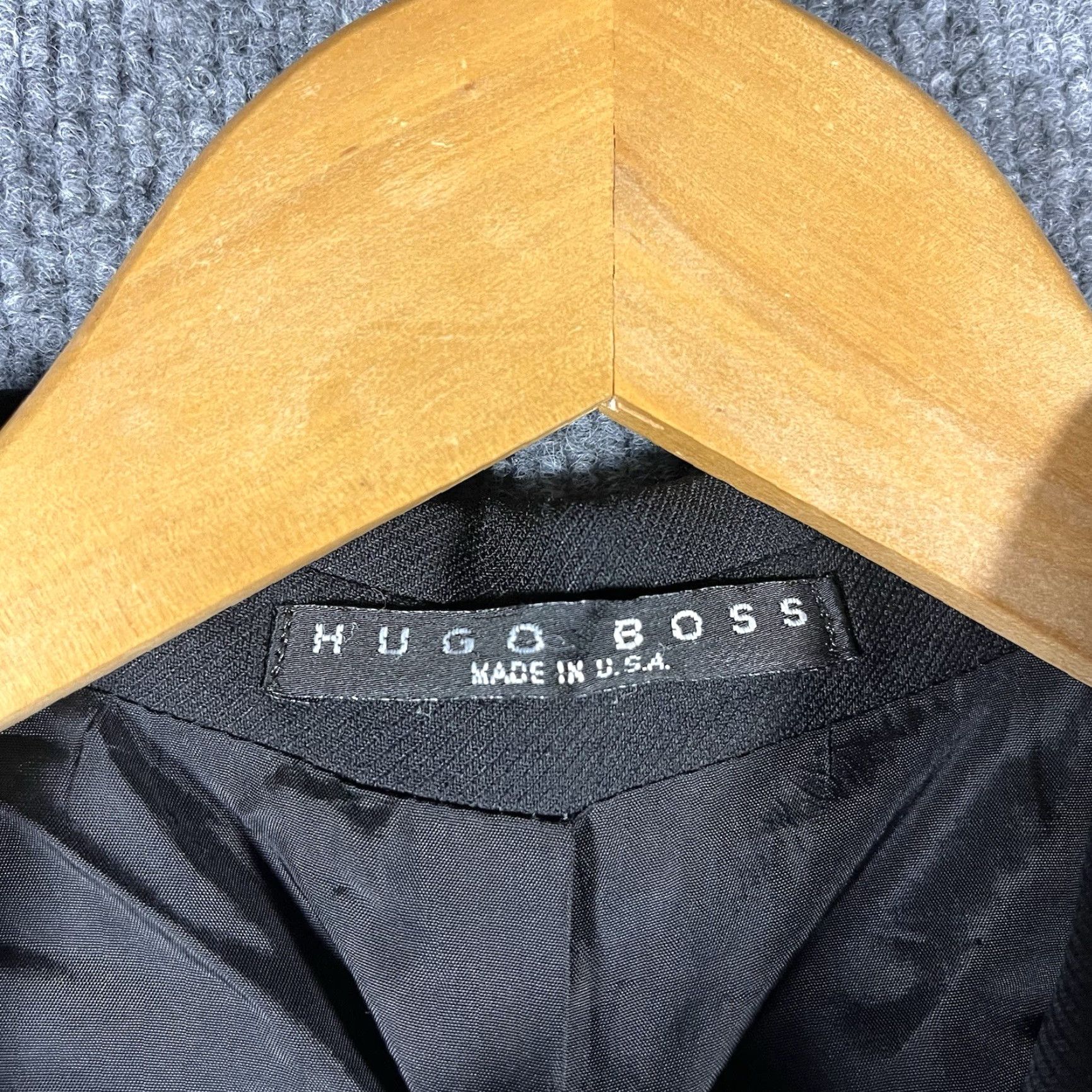 Hugo Boss Hugo Boss Jacket Mens 40 Regular Black Wool Blazer 90s Designer City Classic Size 40R - 4 Thumbnail