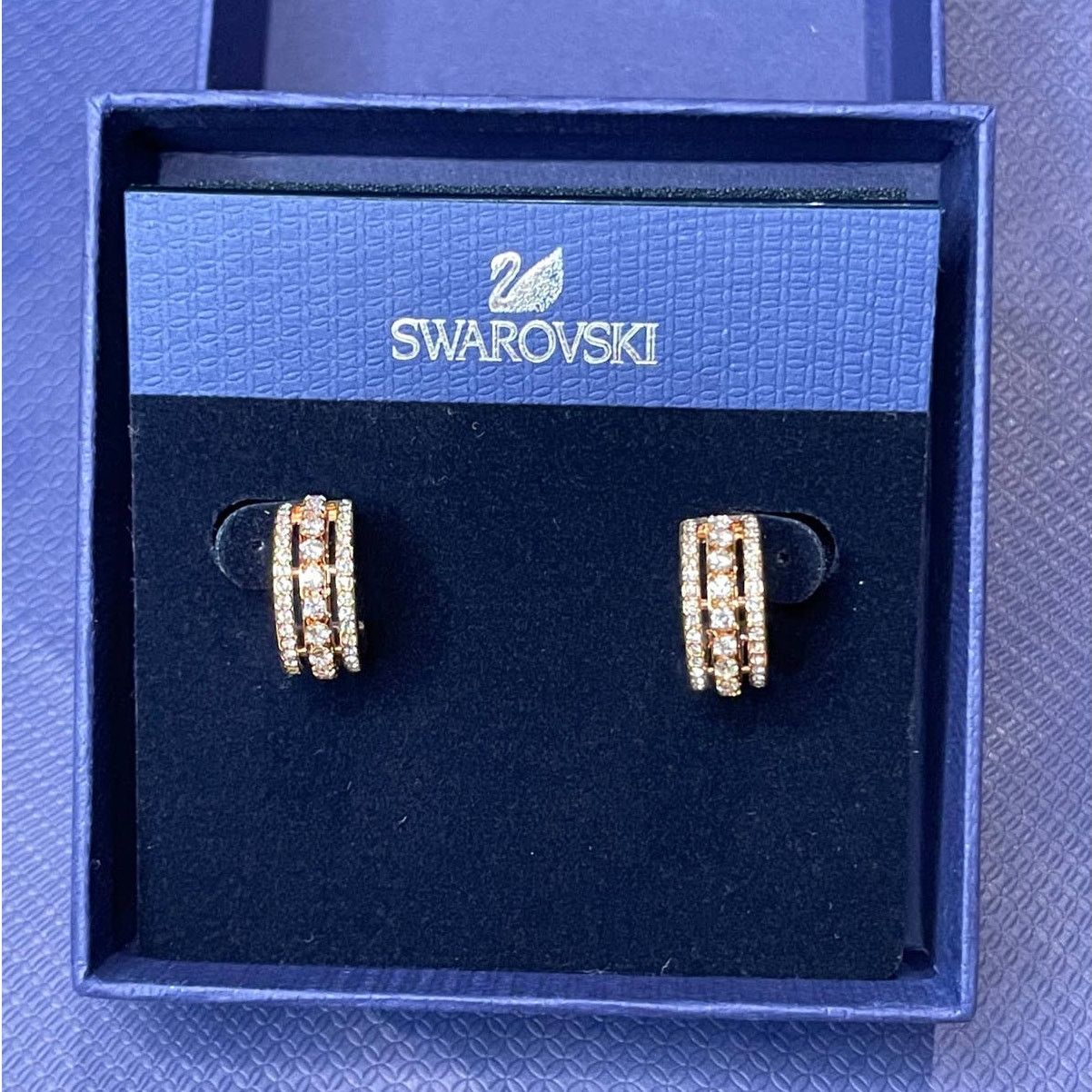 Swarovski Swarovski Further Pierced Earrings White Rose Gold Plated Size ONE SIZE - 1 Thumbnail