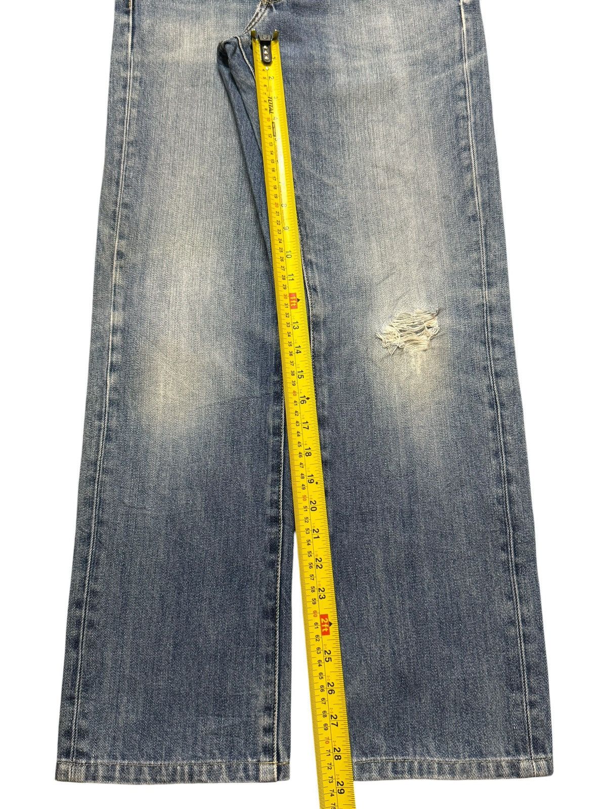 Uniqlo Vintage Y2K Japan Uniqlo Blue Faded l Distress Straight Leg Size US 30 / EU 46 - 10 Thumbnail