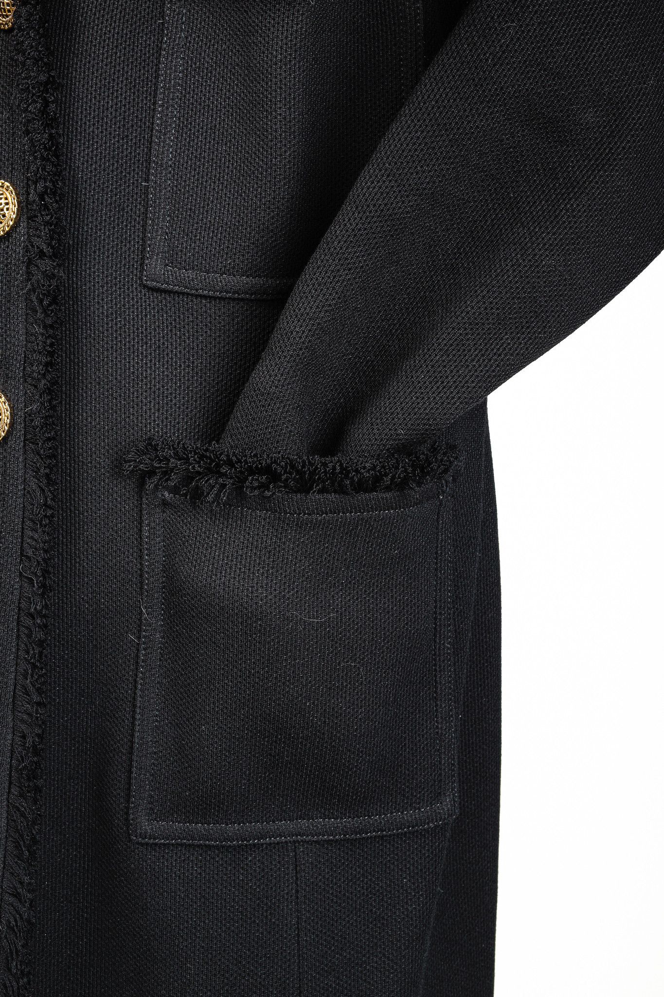 St. John St. John Caviar Fringed Wool-Blend Milano Piqué Knit Coat Size XL / US 12-14 / IT 48-50 - 7 Thumbnail