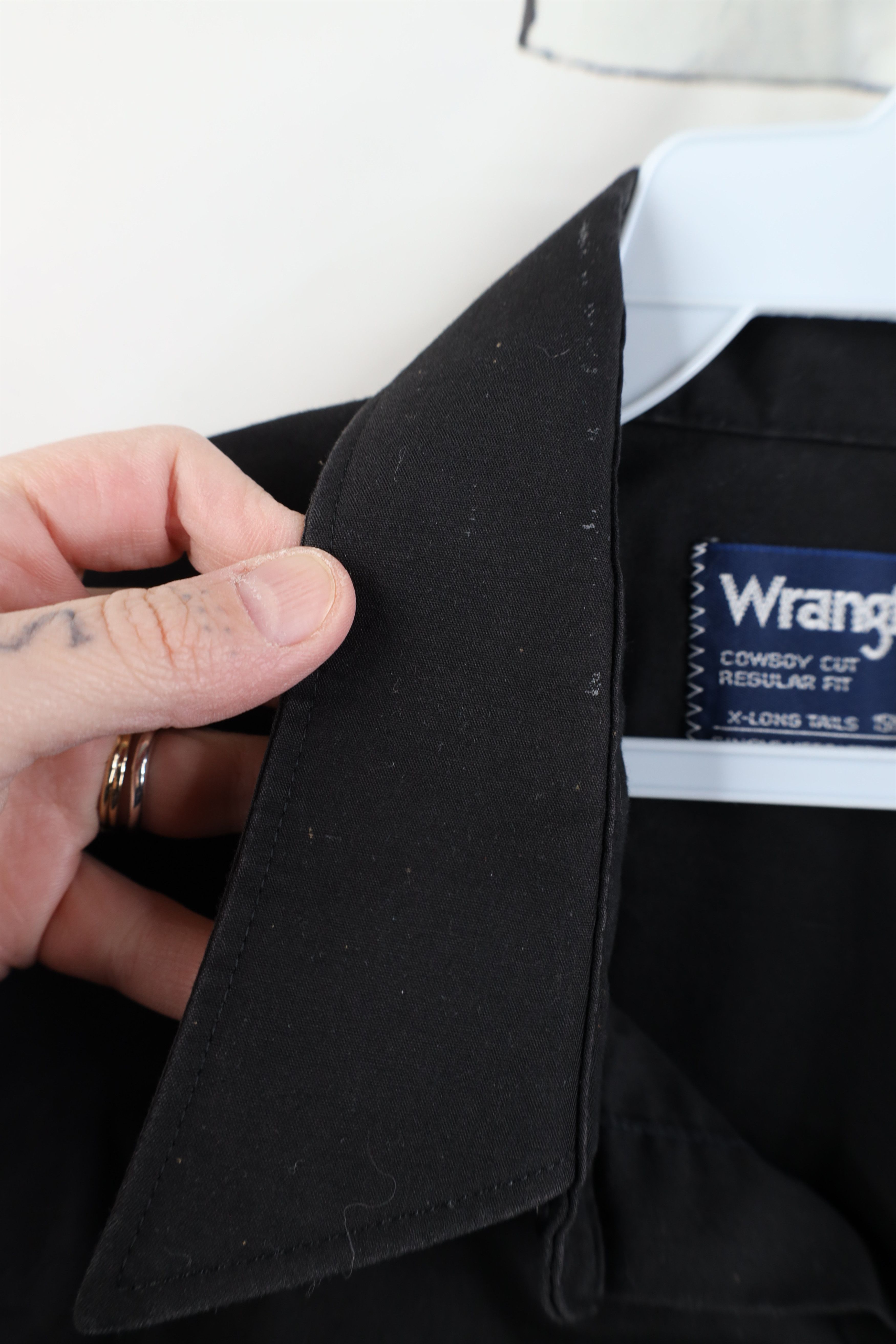 Wrangler Vintage 90s Wrangler Cowboy Snap Button Shirt Black USA Size US M / EU 48-50 / 2 - 7 Thumbnail