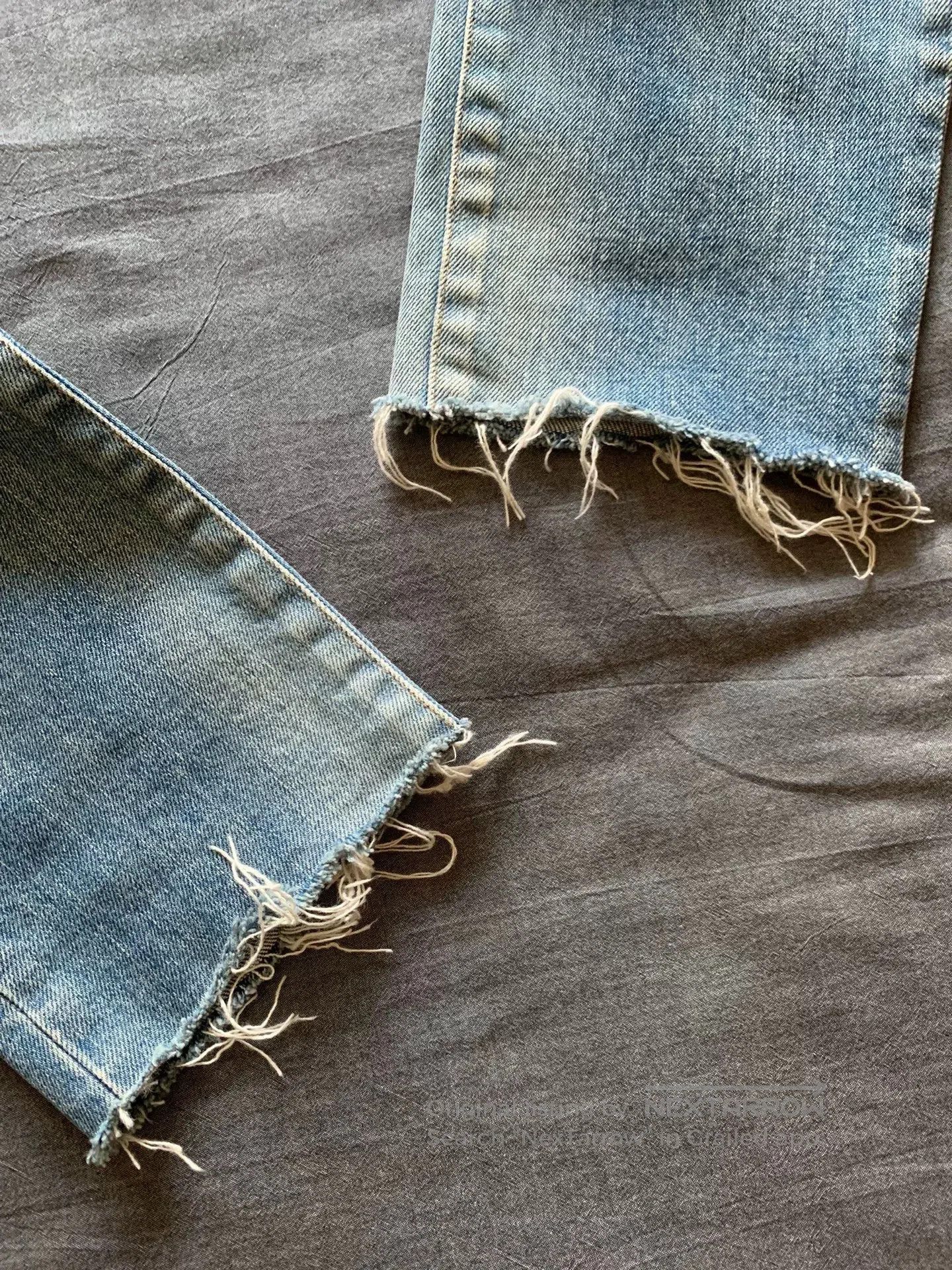Saint Laurent Paris SAINT LAURENT Washed Frayed Jeans. Size US 32 / EU 48 - 4 Thumbnail