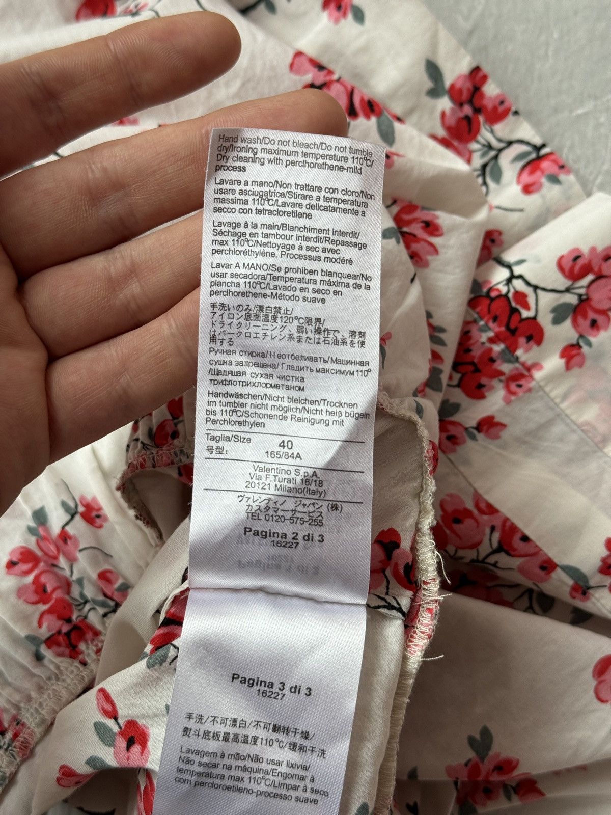 RED Valentino RED Valentino Cotton Floral Dress Cherry Blossoms Print Size S / US 4 / IT 40 - 19 Thumbnail
