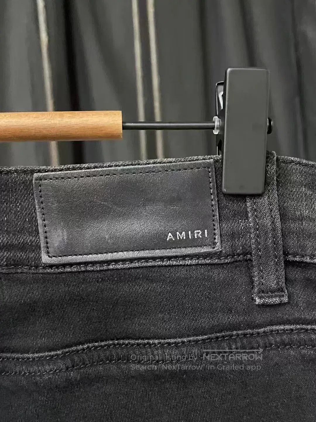 Amiri Amiri Mx2 Black Leather Patchwork Zipper Biker Jeans. Size US 31 - 5 Thumbnail
