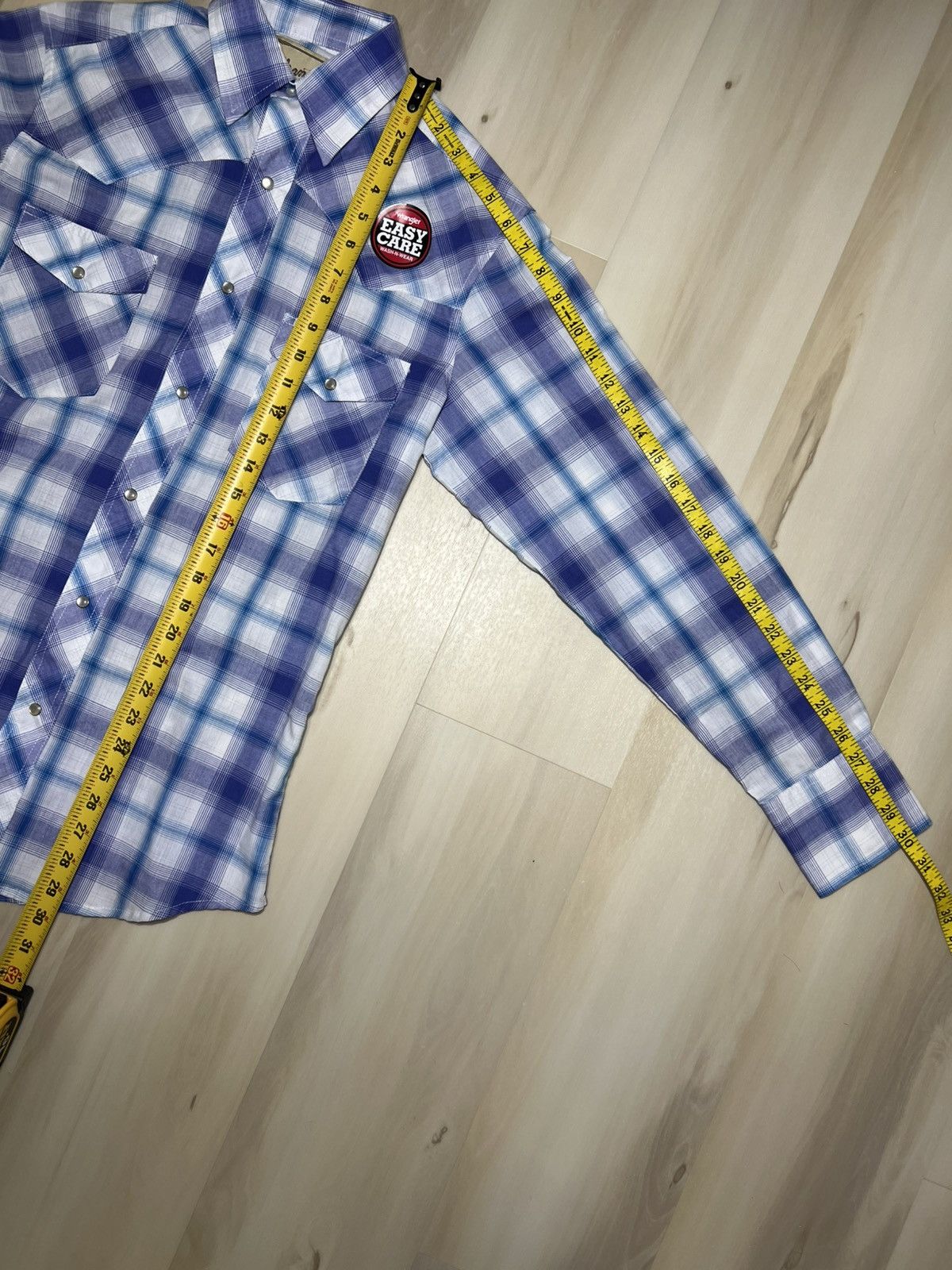 Wrangler Wrangler Western Shirt Men’s Sz Small Blue Plaid Pearl Snap Size US S / EU 44-46 / 1 - 2 Thumbnail