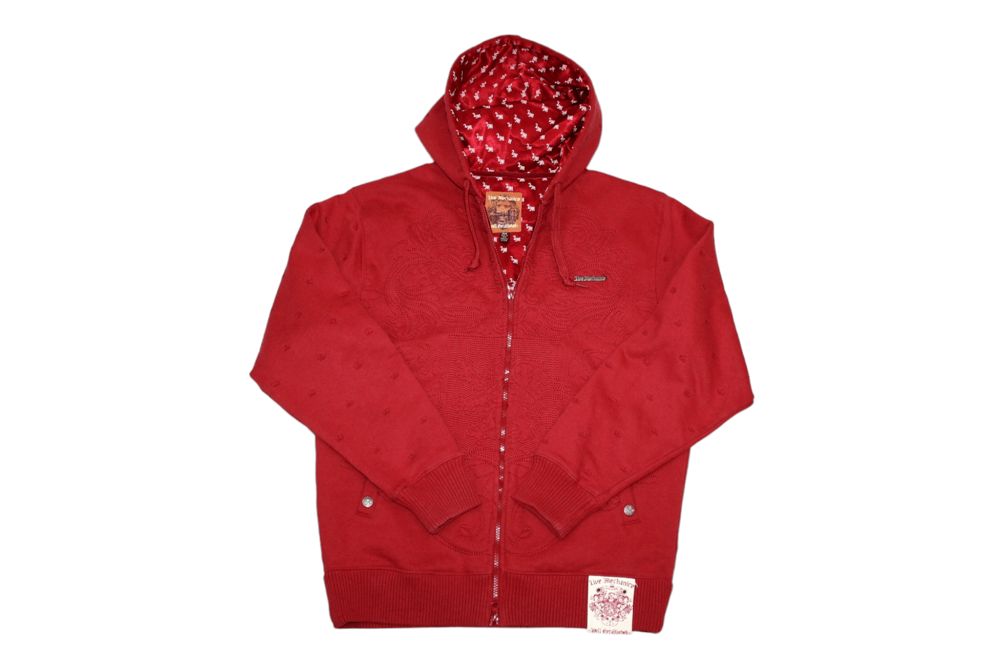 Live Mechanics 🔥Y2K Live Mechanics Monogram Baggy OG Rap Zip Hoodie Size US M / EU 48-50 / 2 - 1 Thumbnail