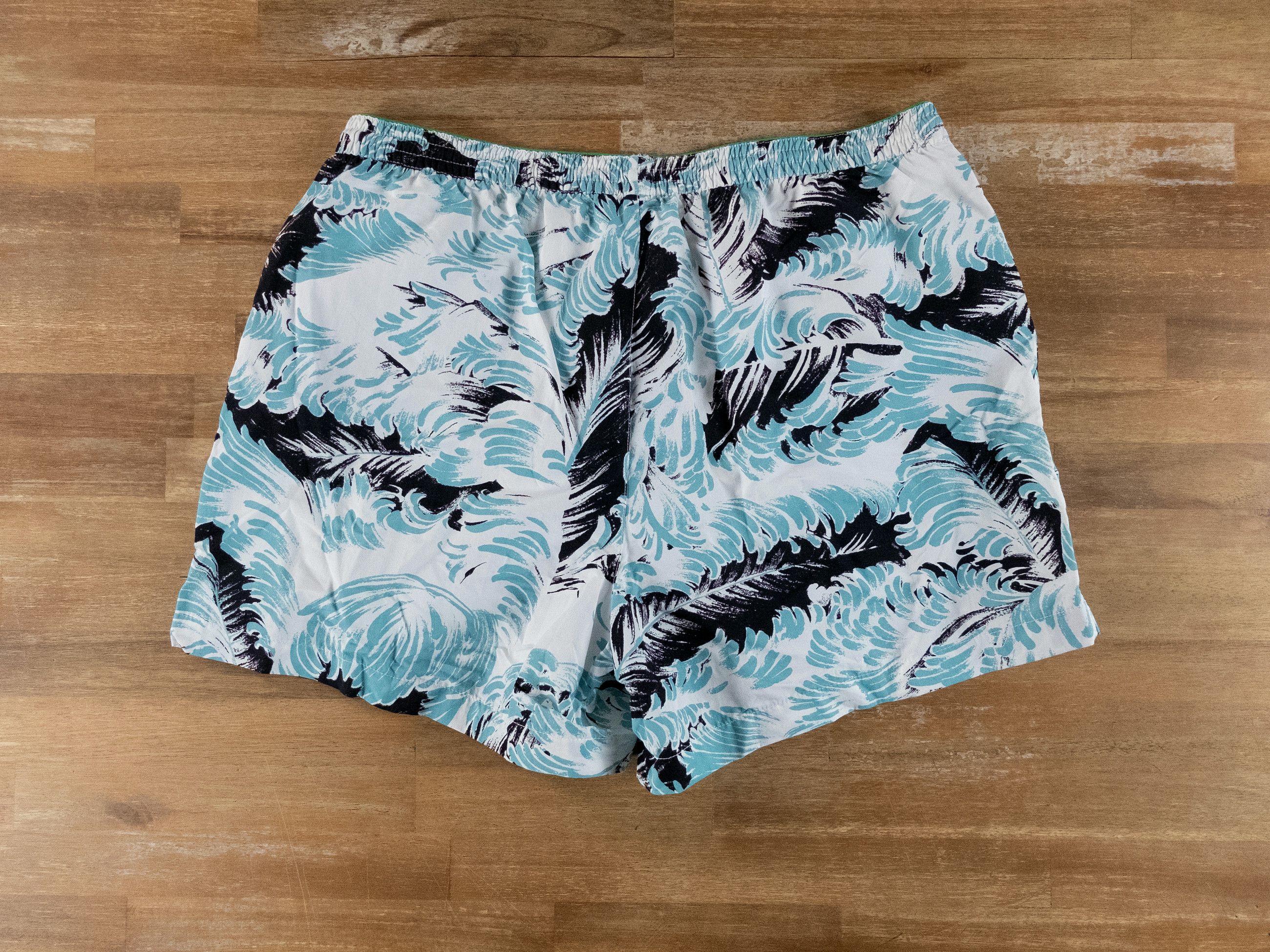 Bottega Veneta BOTTEGA VENETA white feather print nylon swim shorts Large Size US 34 / EU 50 - 8 Thumbnail
