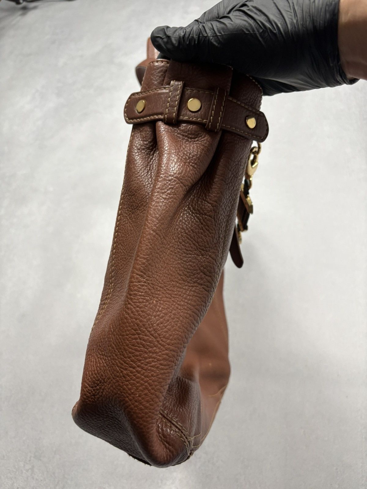 Vintage Goldpfeil Germany 1856 Brown Leather Tote Bag Vintage Luxury Size ONE SIZE - 7 Thumbnail