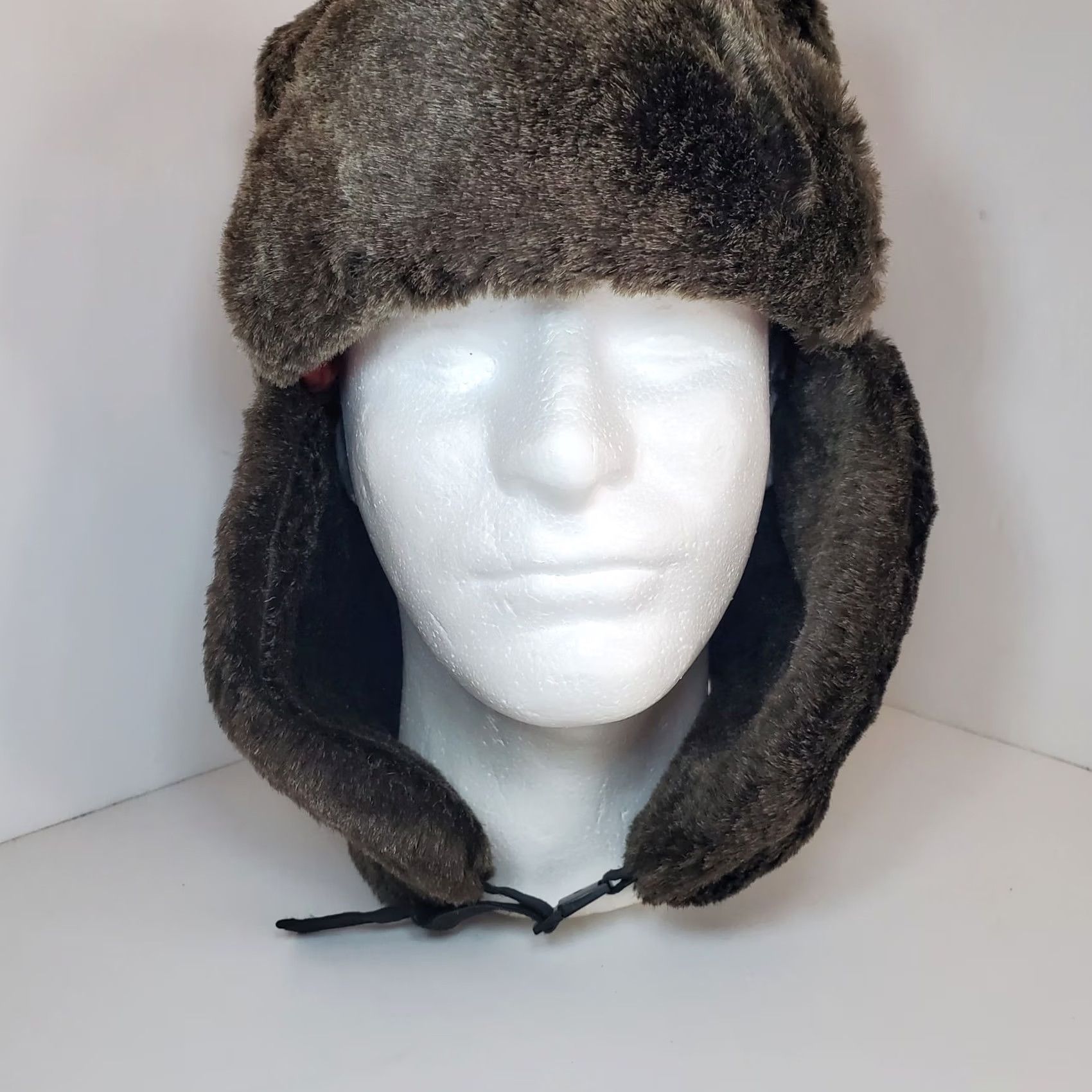 Vintage Glaciers Edge Trapper Cap Hat Sz L/XL Brown Faux Fur Winter Snow Cold Weather Size ONE SIZE - 6 Thumbnail