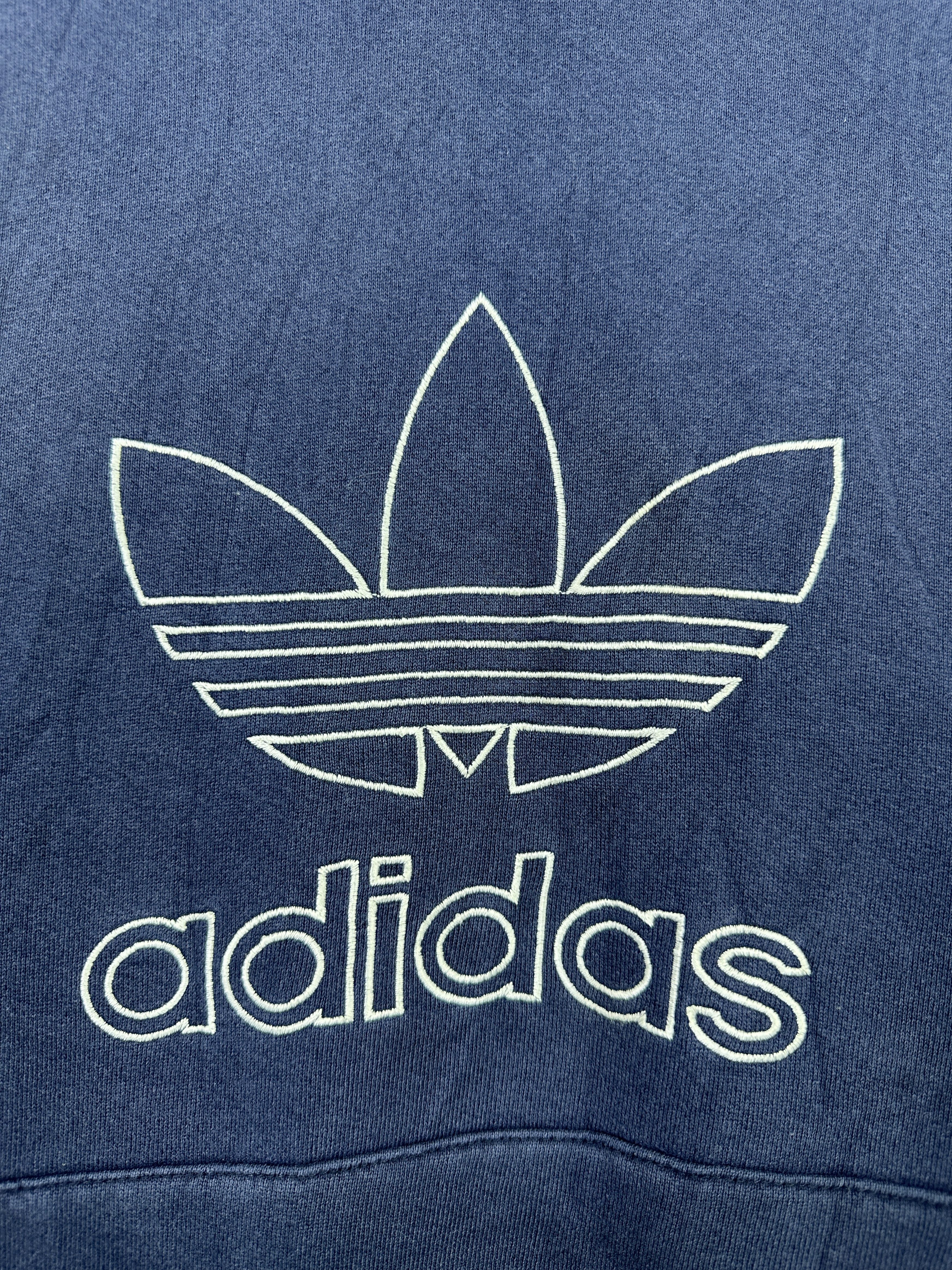 Adidas Vintage 90s Adidas Made in USA Center Trefoil Hoodie BP002 Size US L / EU 52-54 / 3 - 7 Thumbnail