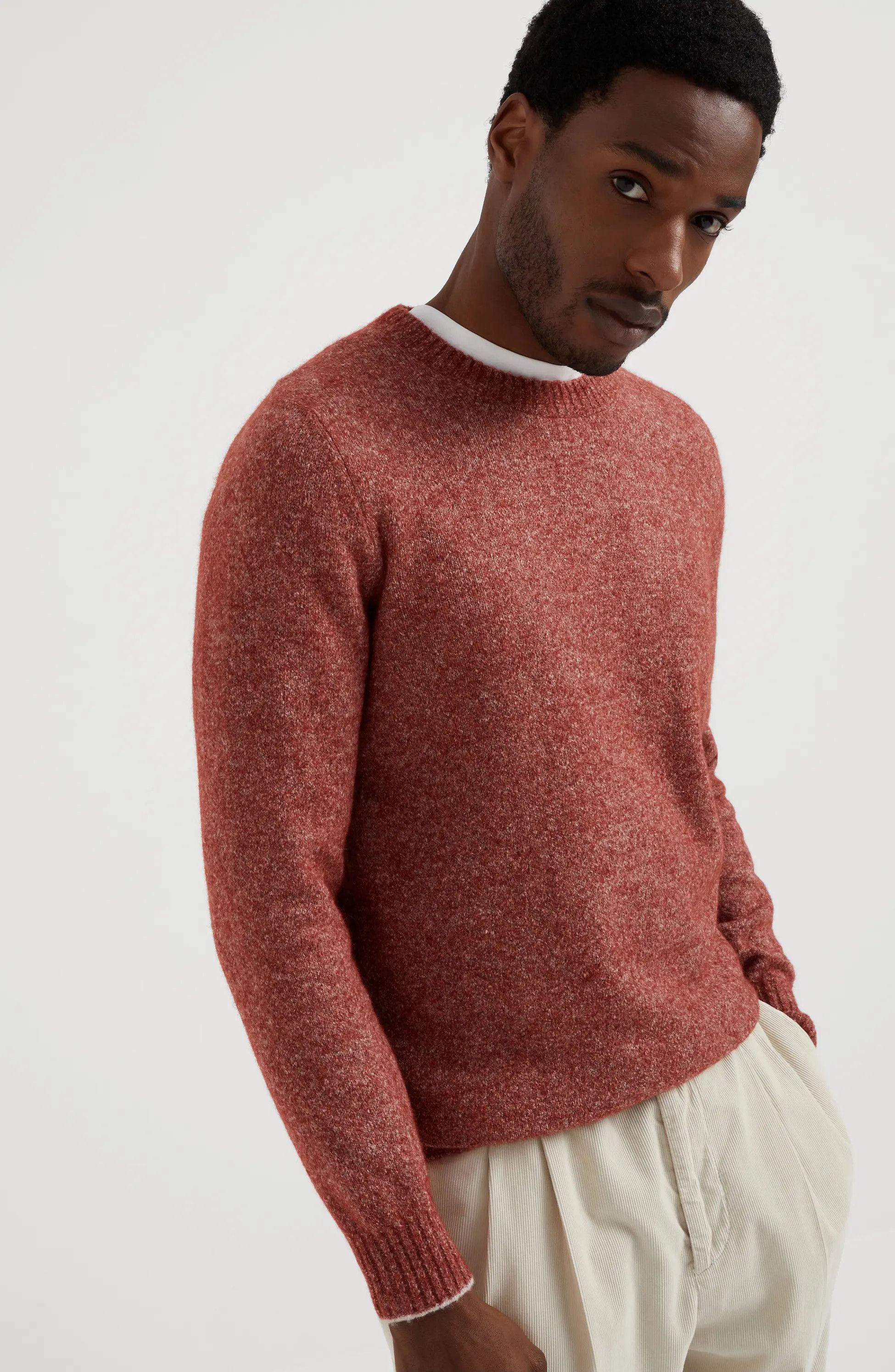 Brunello Cucinelli o1w1db10924 Cashmere Sweater in Red Size US XXL / EU 58 / 5 - 2 Thumbnail