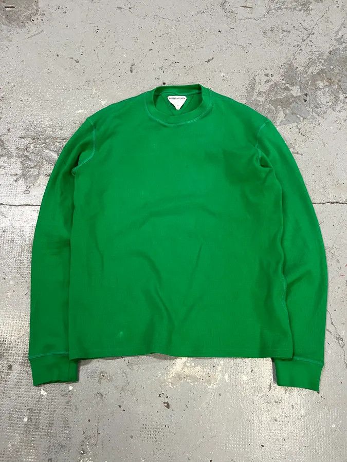 Bottega Veneta × Vintage SS2021 Bottega Veneta Green Electric Sweater Size US L / EU 52-54 / 3 - 1 Thumbnail