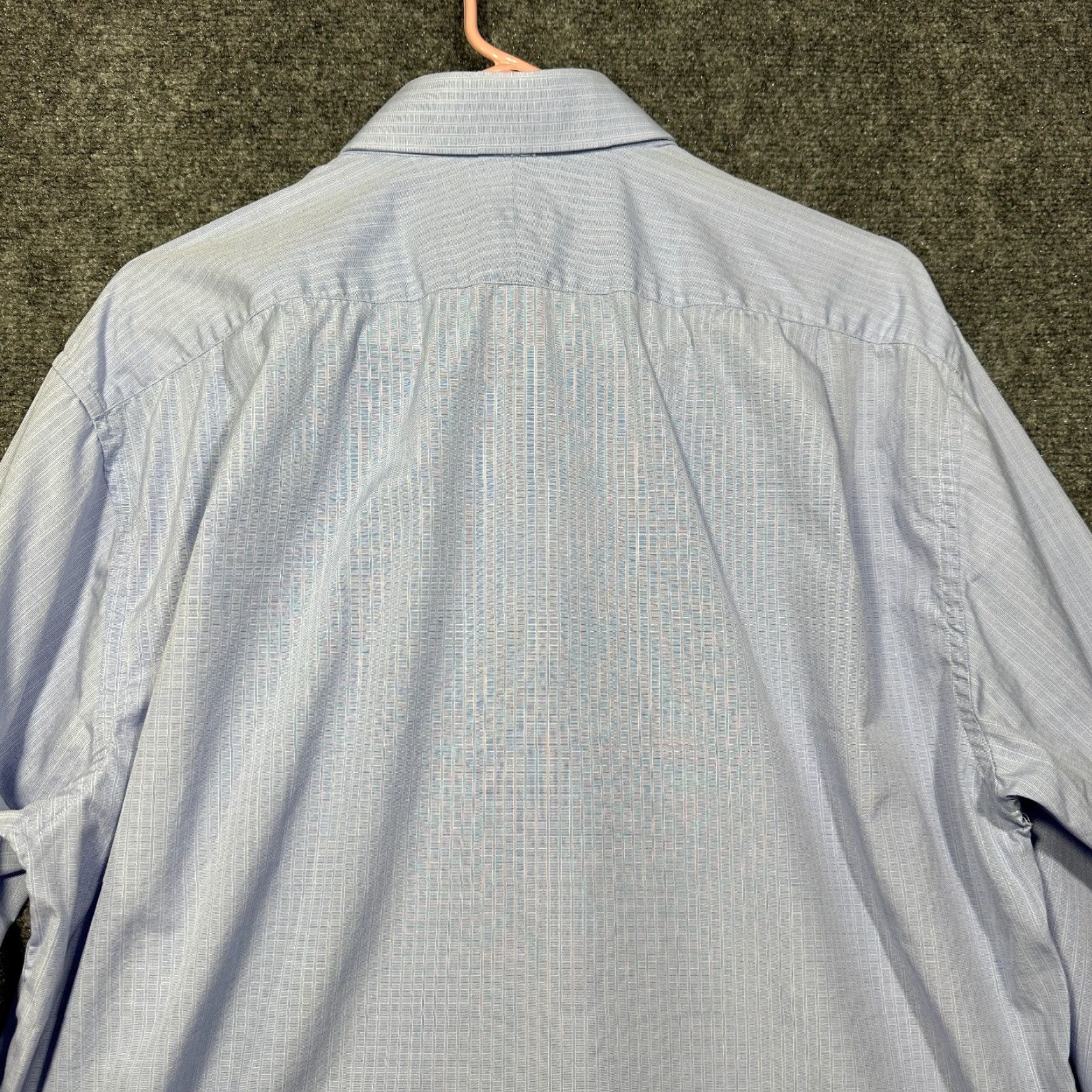 Vintage Hickey Freeman Shirt Mens 16.5 Button Up Blue Stripe Cotton Pocket Modern Classic Shirt Mens 16.5 Blue Button-Up Size US XL / EU 56 / 4 - 8 Thumbnail