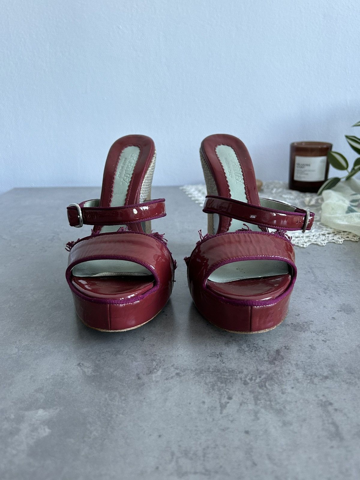 Max Mara × Sportmax SportMax Cherry Red Platform Max Mara Luxury Heels Designer Size US 7 / IT 37 - 3 Thumbnail
