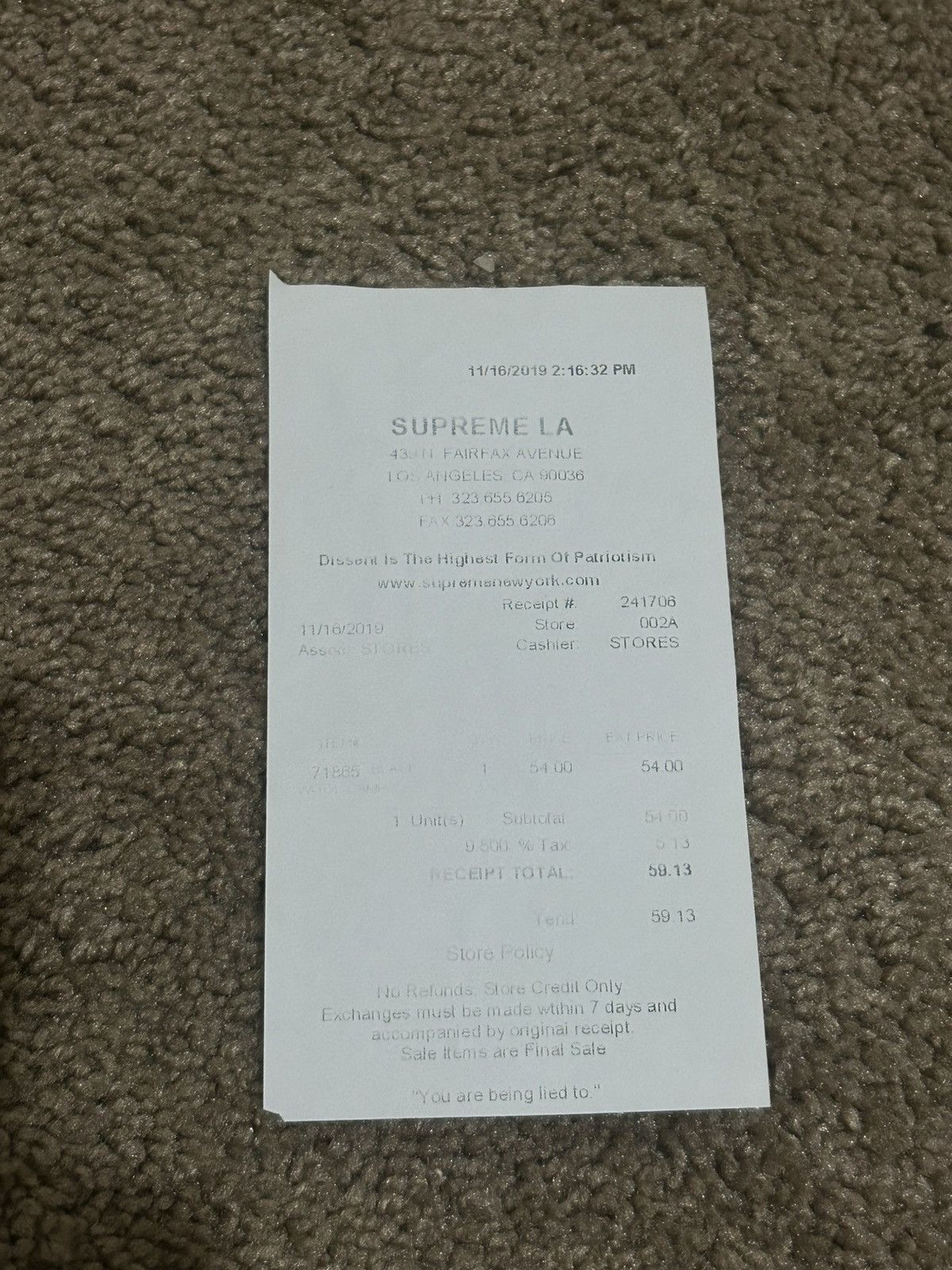 Supreme Supreme Hat (RARE) wool FW19 Size ONE SIZE - 2 Thumbnail