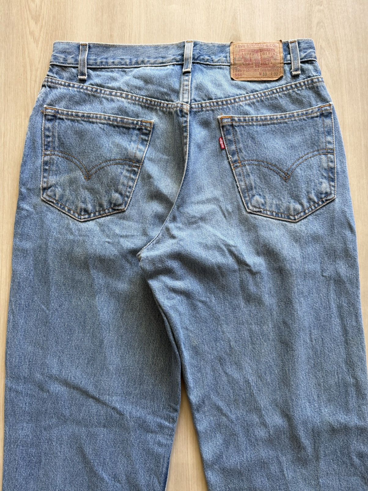 Levi's Vintage Y2K 00 Levis 550 Red Tab Relaxed Fit 33x32 *32x31 Size US 32 / EU 48 - 2 Thumbnail