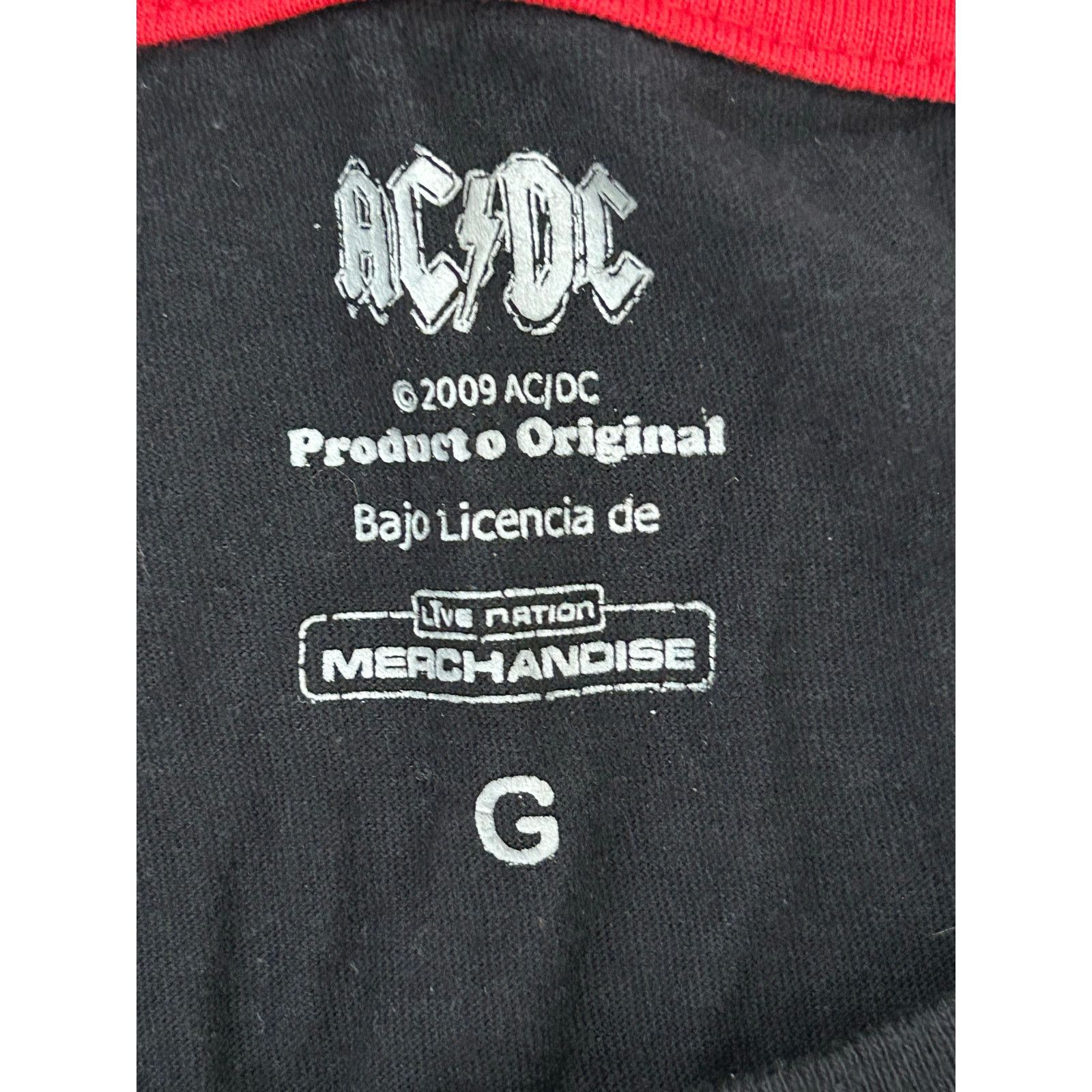 AC/DC ACDC Black Ice 2 Sided Shirt Live Nation Red Stitching Large Size US L / EU 52-54 / 3 - 3 Thumbnail