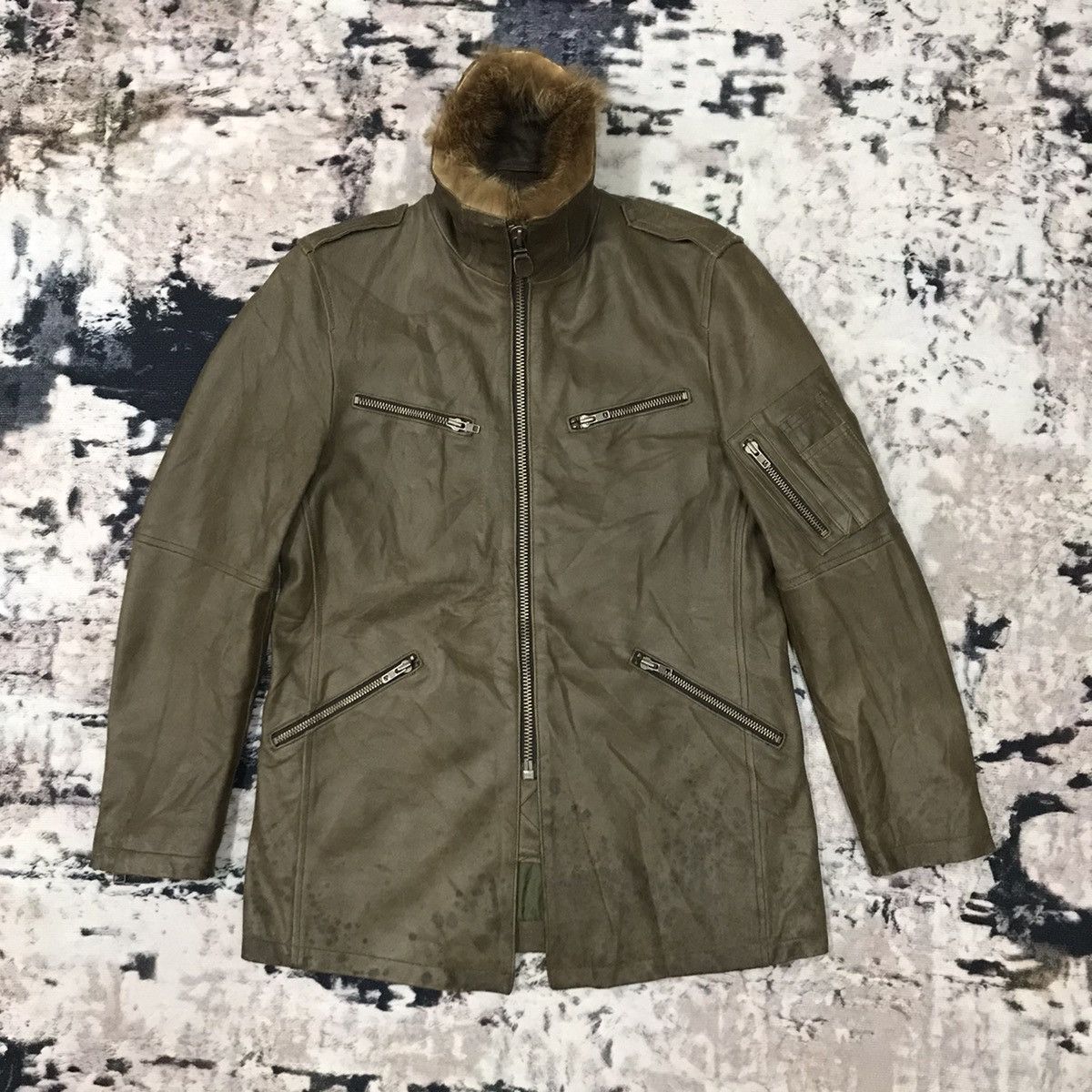 ABAHOUSE × If Six Was Nine × Japanese Brand Vintage Abahouse Colded Neck Leather Jacket Parka Size US S / EU 44-46 / 1 - 1 Thumbnail