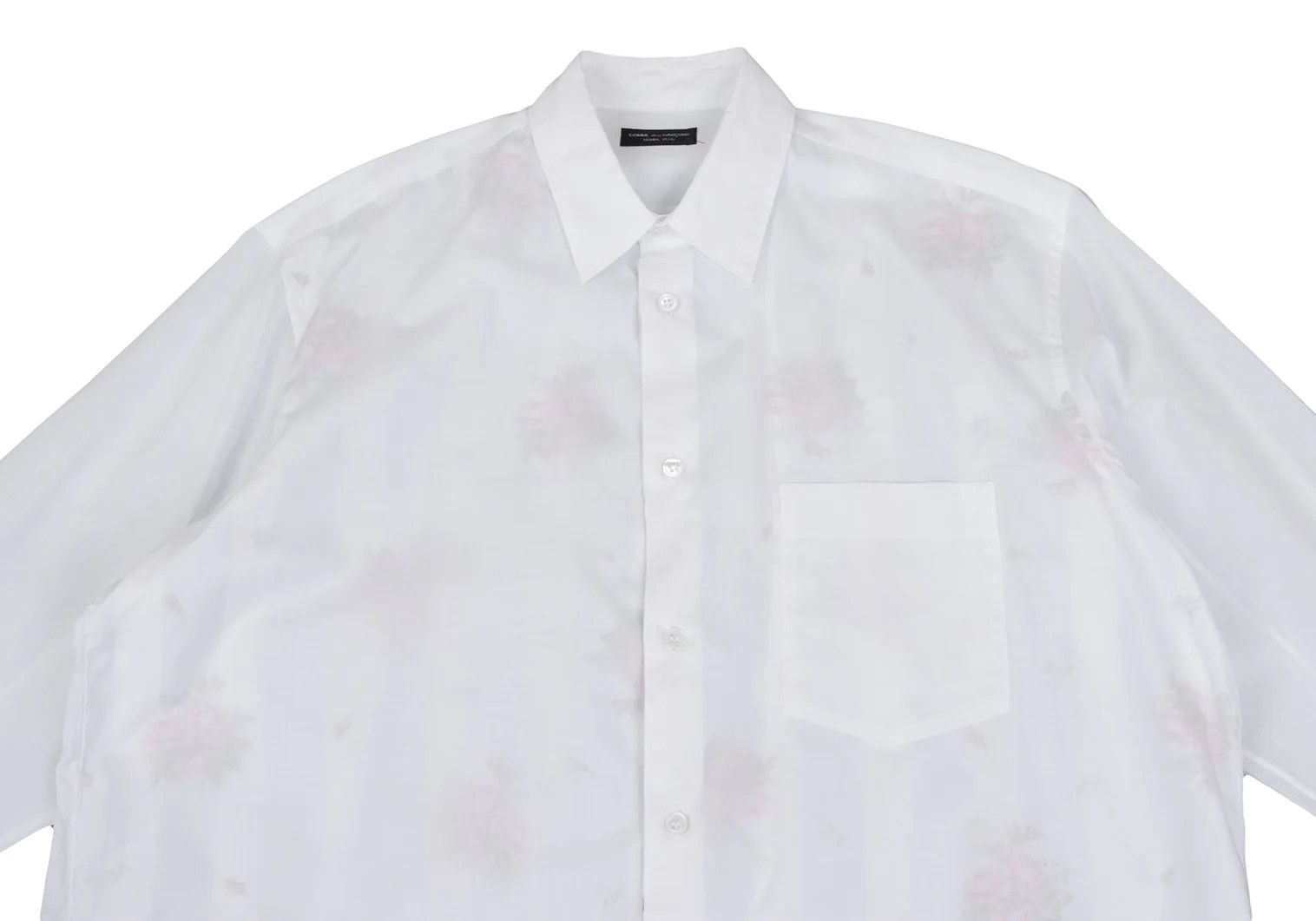 Comme des Garcons Homme Plus Stripe Flower Layered Long Sleeve Shirt Off-white Size M Size US M / EU 48-50 / 2 - 2 Thumbnail