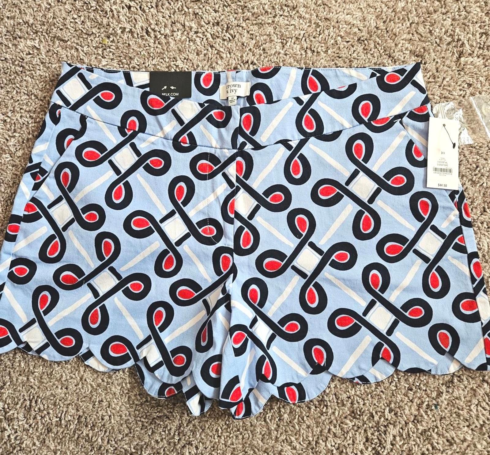Designer Nwt Crown & Ivy Women's Signature Shorts - Size 10 #623 Size 32" / US 10 / IT 46 - 1 Thumbnail