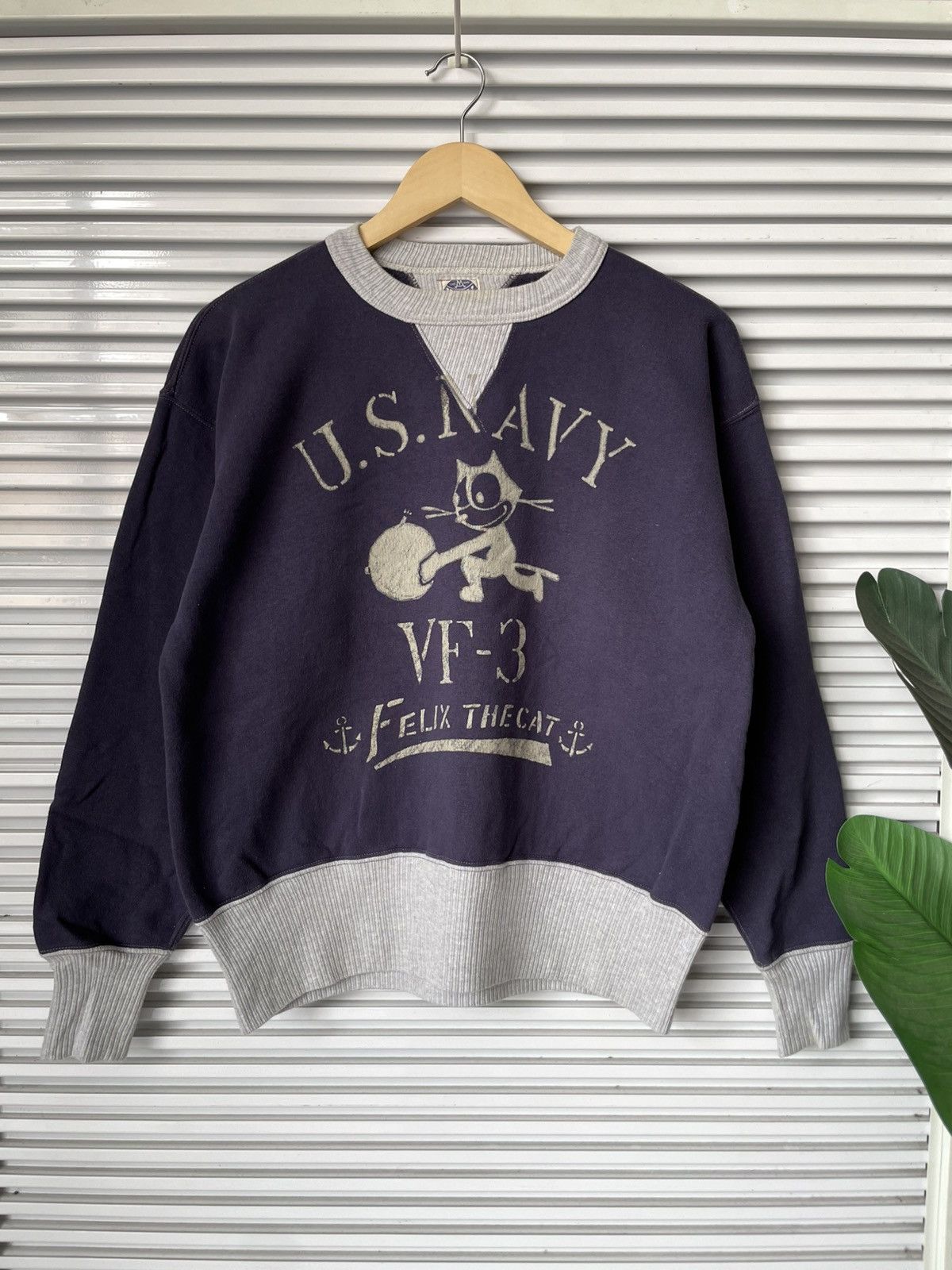 The Real McCoy's Vintage 90s Toys McCoy Felix The Cat US Navy Sweatshirts Size US M / EU 48-50 / 2 - 1 Thumbnail