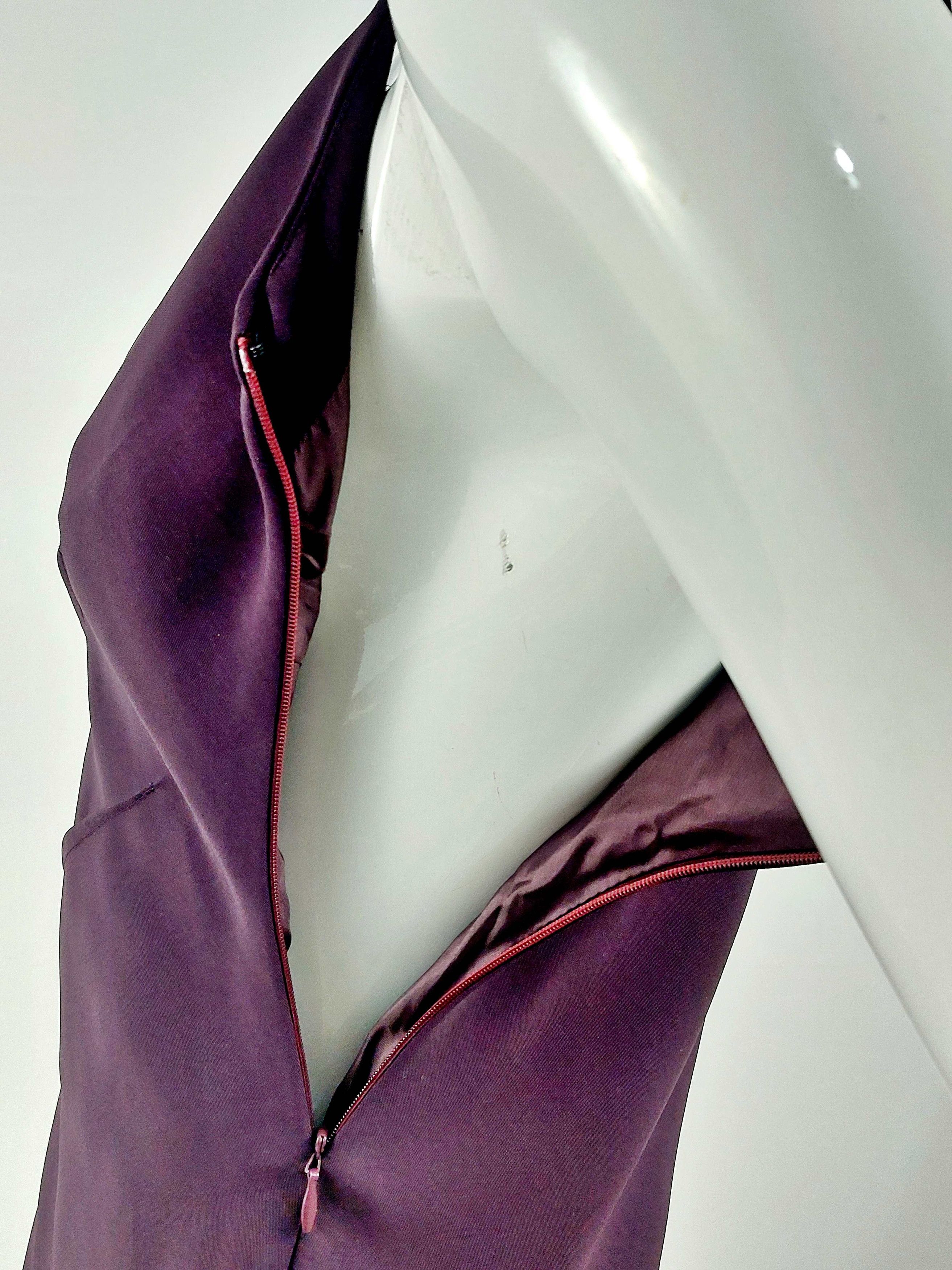 Thierry Mugler hierry Mugler Sculpted Purple Corset Cocktail Midi Dress Size M / US 6-8 / IT 42-44 - 9 Thumbnail