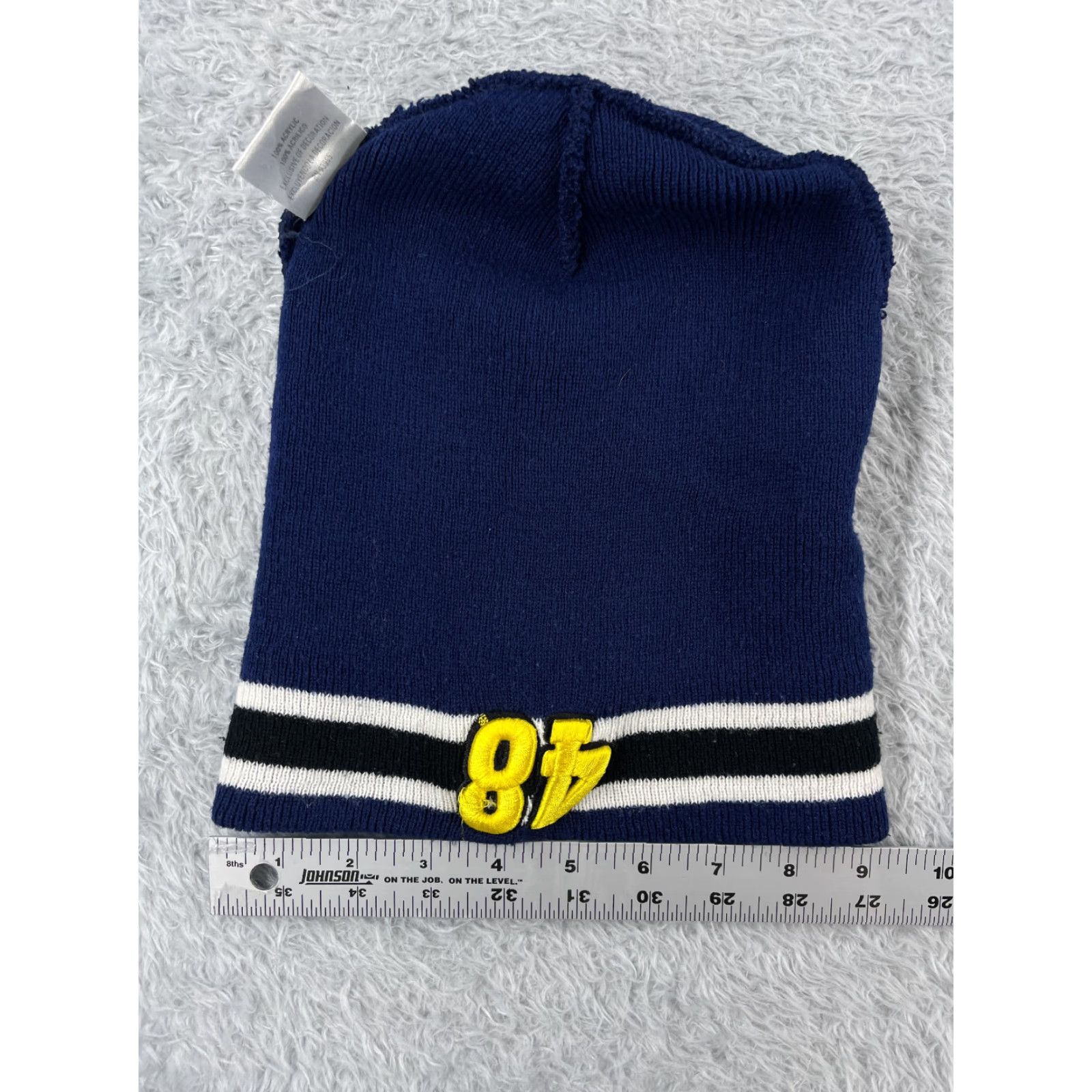 Vintage The Winners Circle Beanie Hat/Cap Adult One Size Blue 100% Acrylic Casual Twill Lightweight Adjustable Mens Winter Fall Spring Summer Outdoor Shirt Size ONE SIZE - 4 Thumbnail