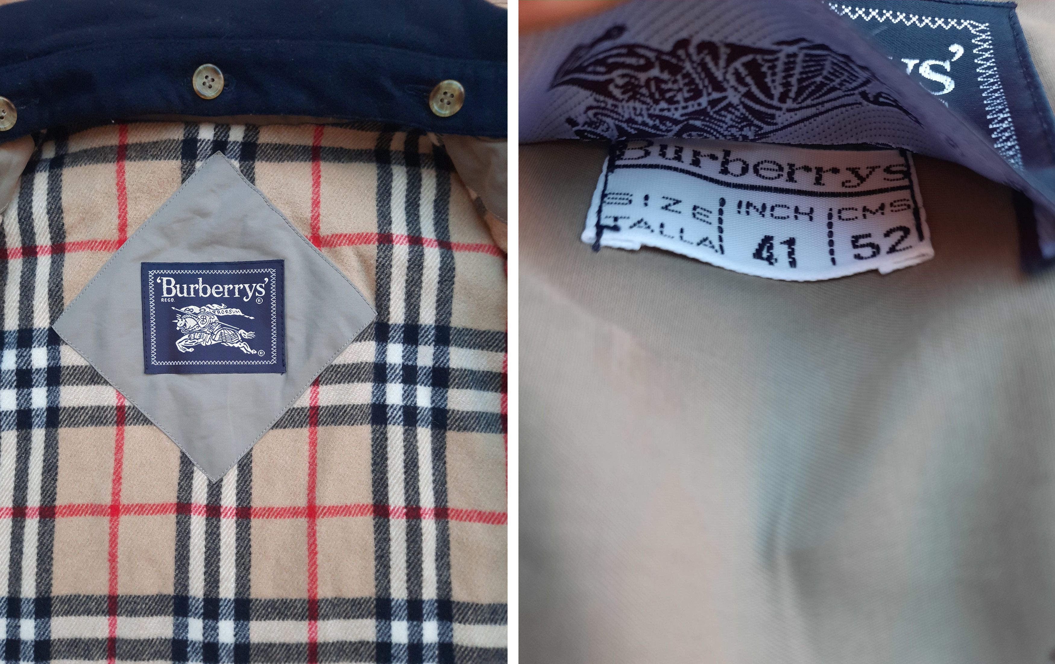 Burberry 90s Burberrys khaki Chore Jacket wool lining & collar Size US L / EU 52-54 / 3 - 6 Thumbnail