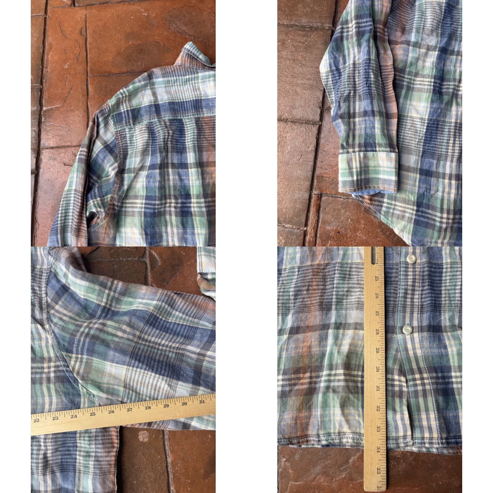 Tommy Bahama VINTAGE Tommy Bahama Shirt 2XL Linen Button-Down Plaid Long Sleeve Mens Size US XXL / EU 58 / 5 - 10 Thumbnail