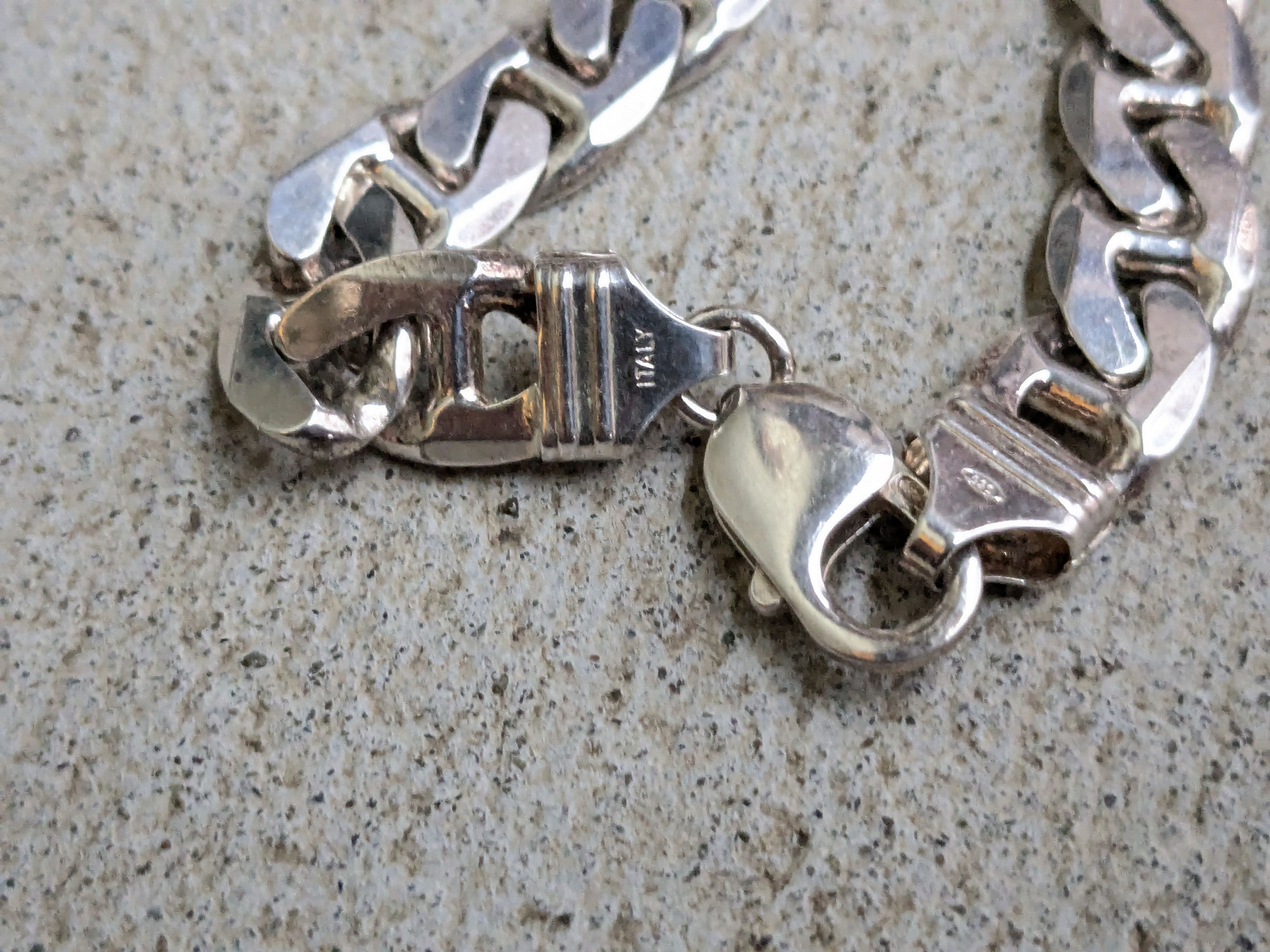 Jewelry Vintage Sterling Silver Bracelet Mariner Chunky Thick Punk Size ONE SIZE - 5 Thumbnail