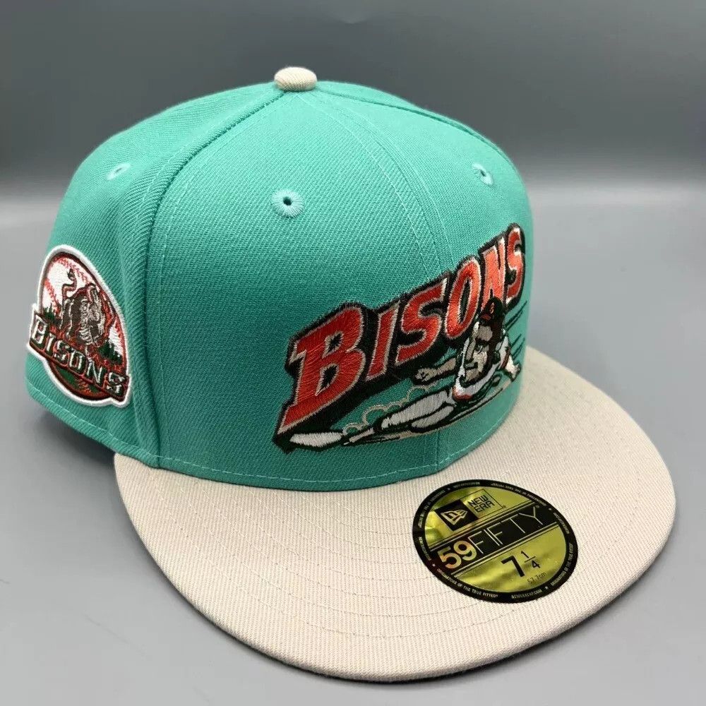 New Era Buffalo Bisons Hat Men 7 1/4 59Fifty New Era MiLB Fitted Cap Size ONE SIZE - 1 Thumbnail