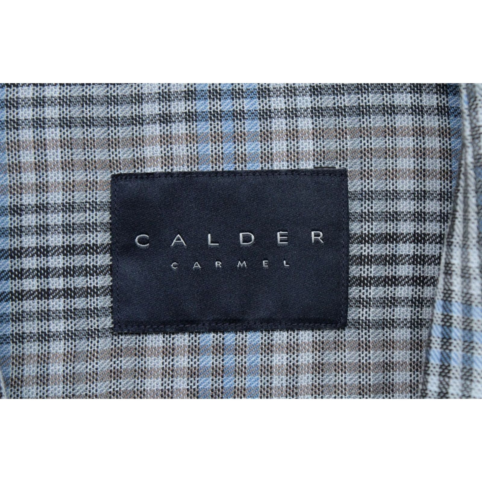 Vintage Calder Carmel Shirt Mens XL Blue Check Long Sleeve Limited Edition Handmade Stylish Size US XL / EU 56 / 4 - 6 Thumbnail
