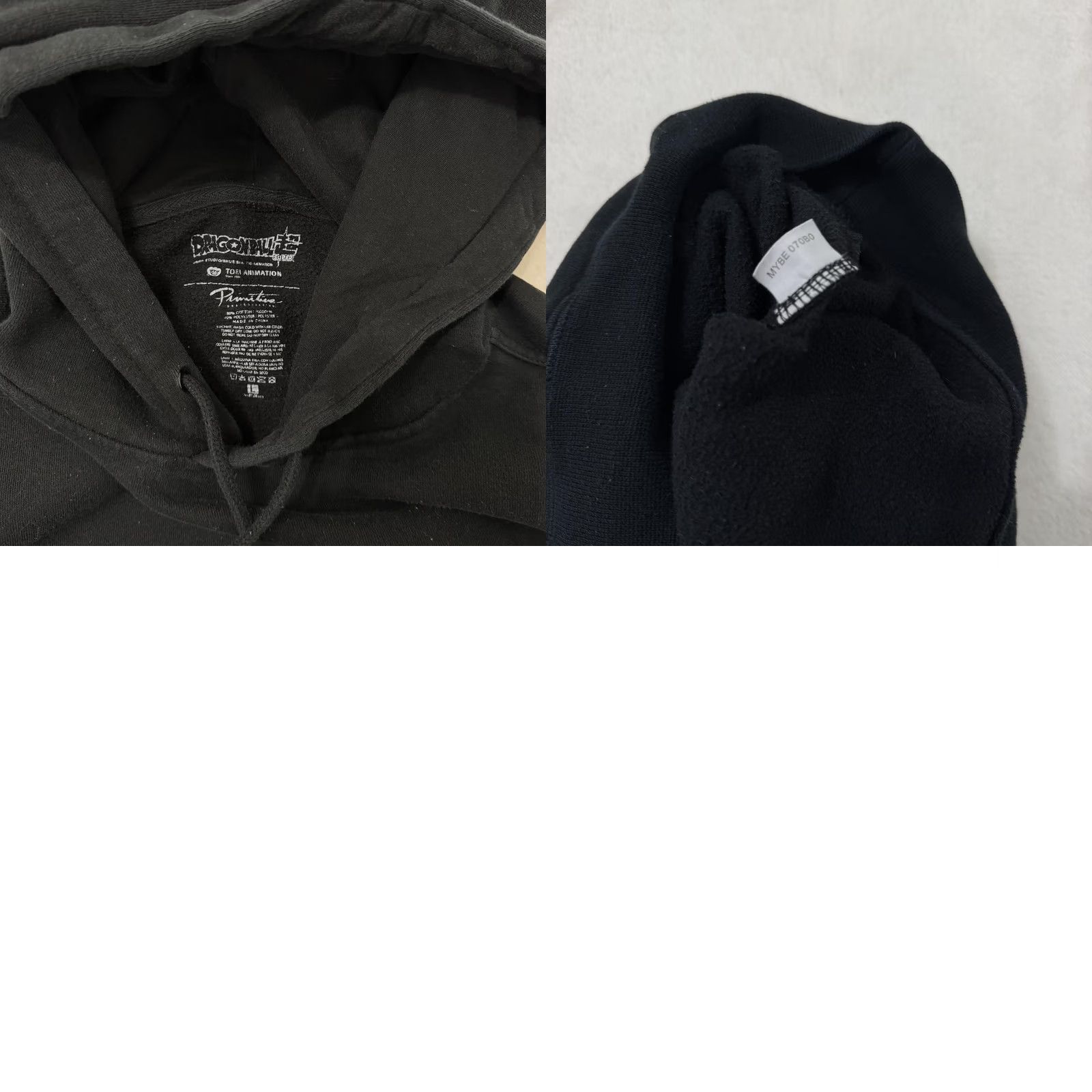 Primitive VINTAGE Dragon Ball Super Trunks Hoodie Mens Large Black Fleece Size US L / EU 52-54 / 3 - 10 Thumbnail