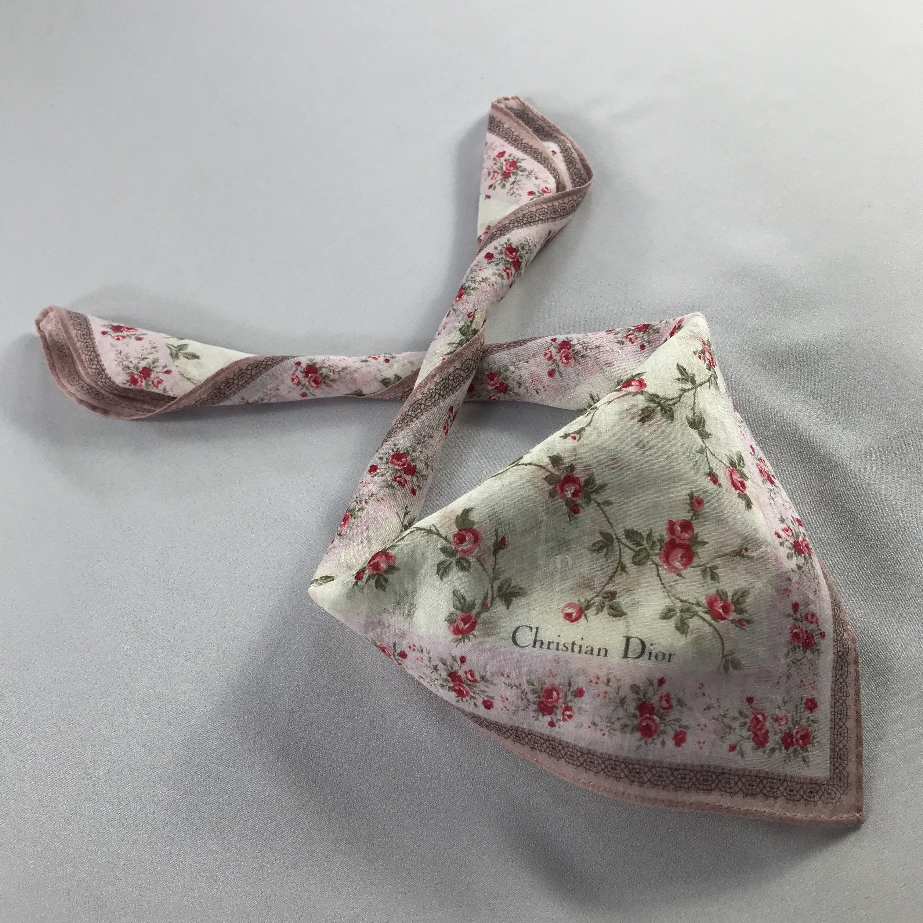 Vintage ChriSTIAN Dior Handkerchief / Bandana / Neckerchief C592 Size ONE SIZE - 2 Thumbnail