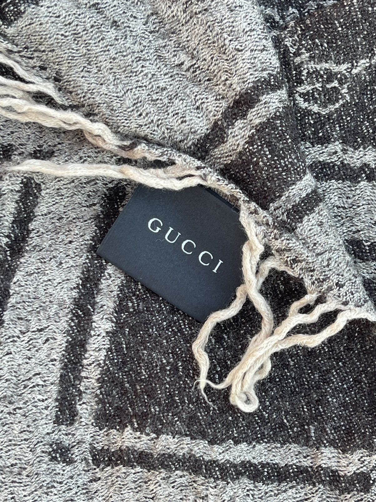 Gucci Gucci wool and Silk scarf gg monogram Size ONE SIZE - 15 Thumbnail