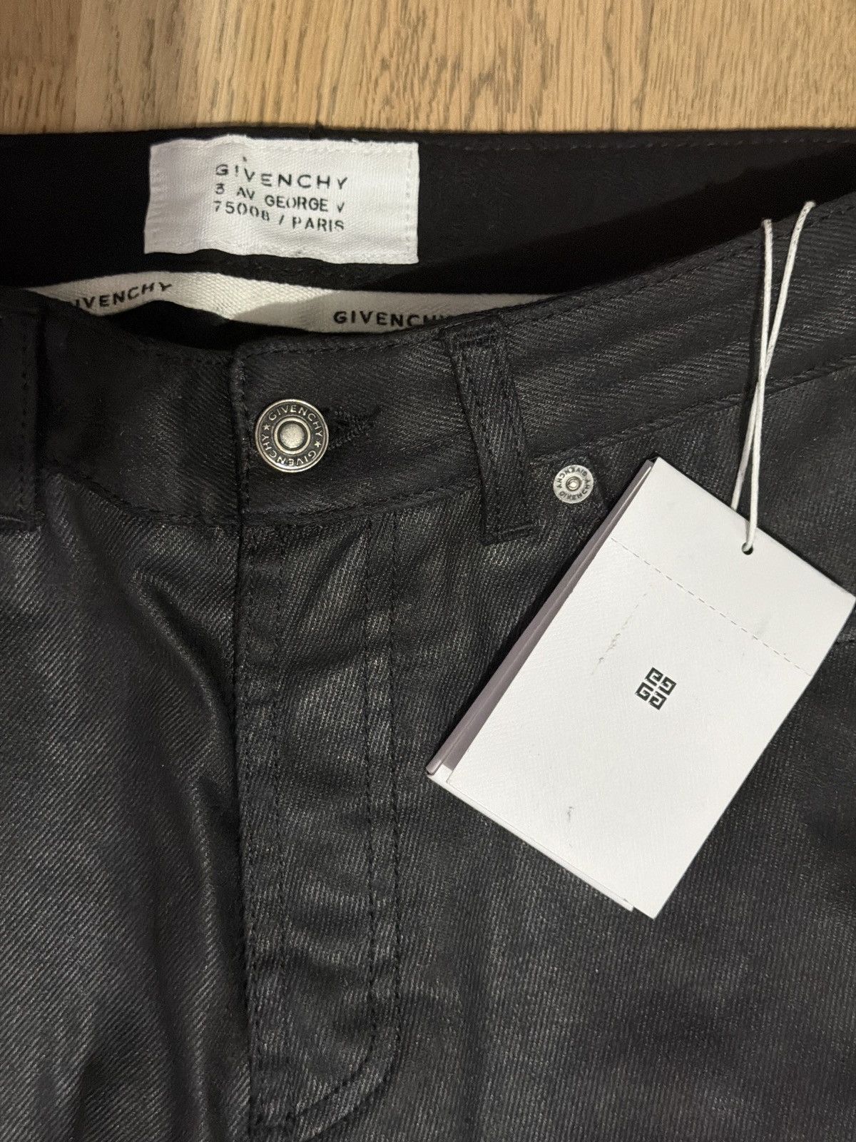 Givenchy Givenchy Coated Denim Skinny Fit Jeans Size US 31 - 4 Thumbnail