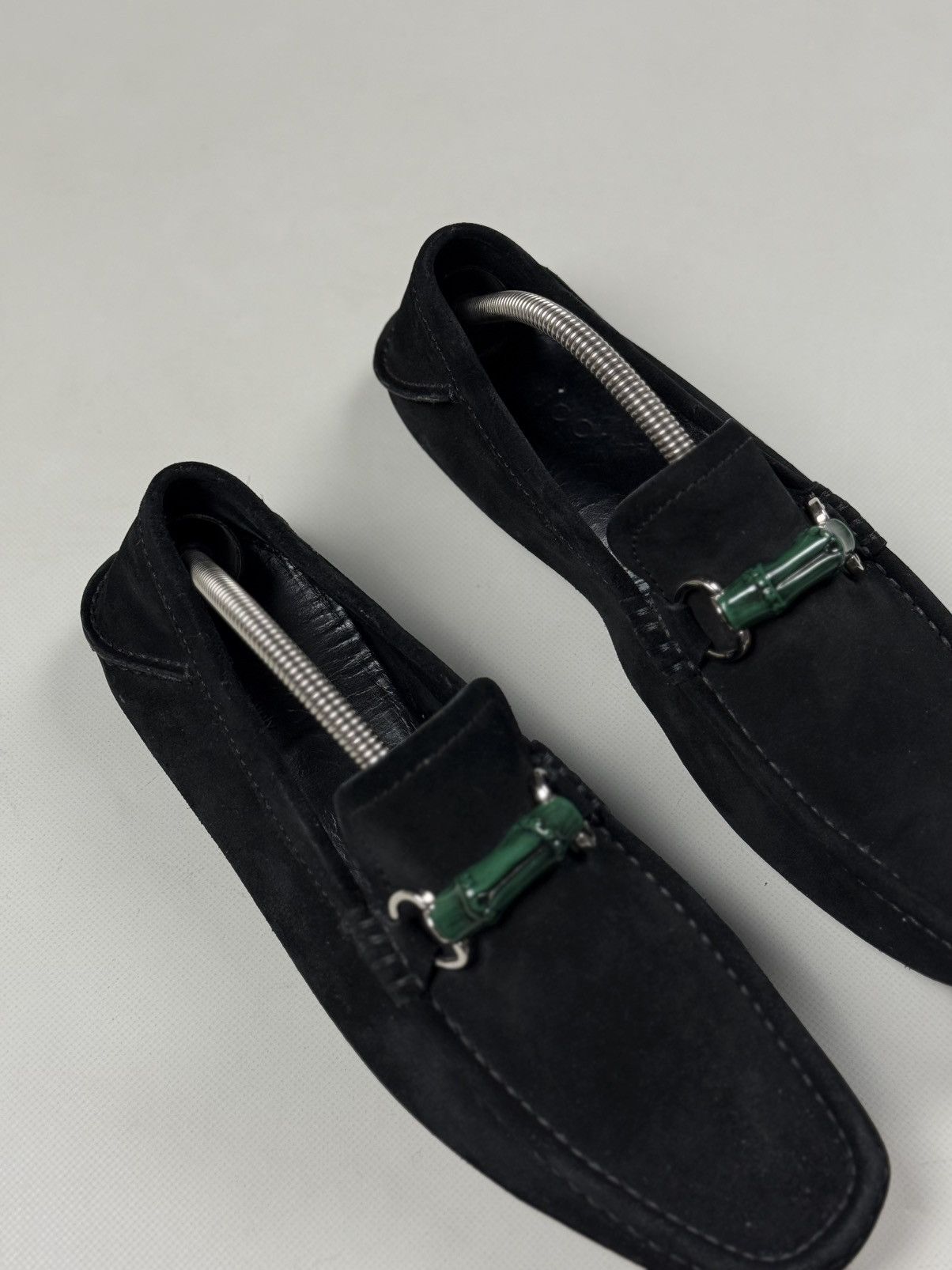 Gucci Gucci Bamboo Horsebit Suede Classic Formal Loafers Shoes Size US 8.5 / EU 41-42 - 4 Thumbnail